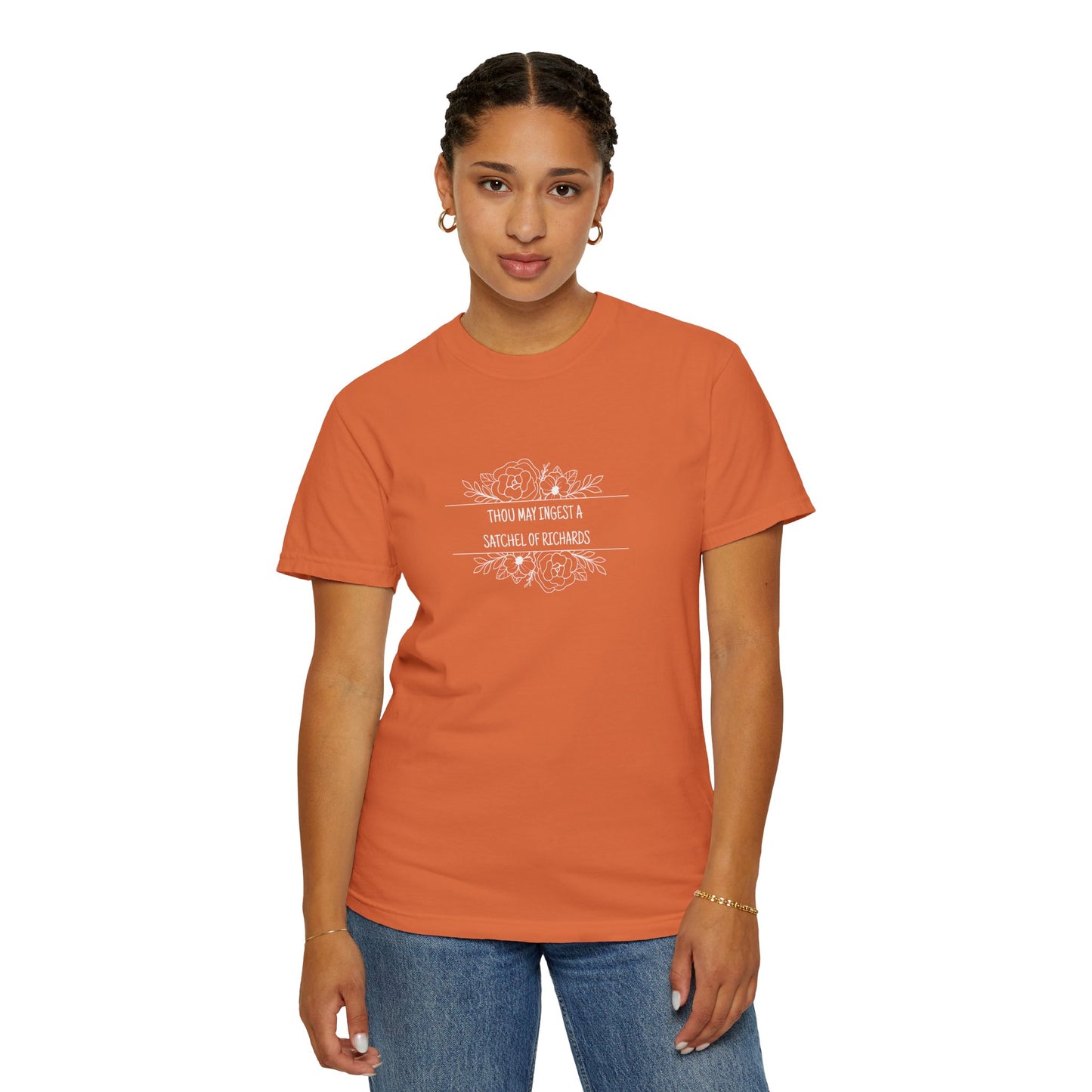 Thou May Ingest A Satchel of Richards Unisex Garment-Dyed T-shirt