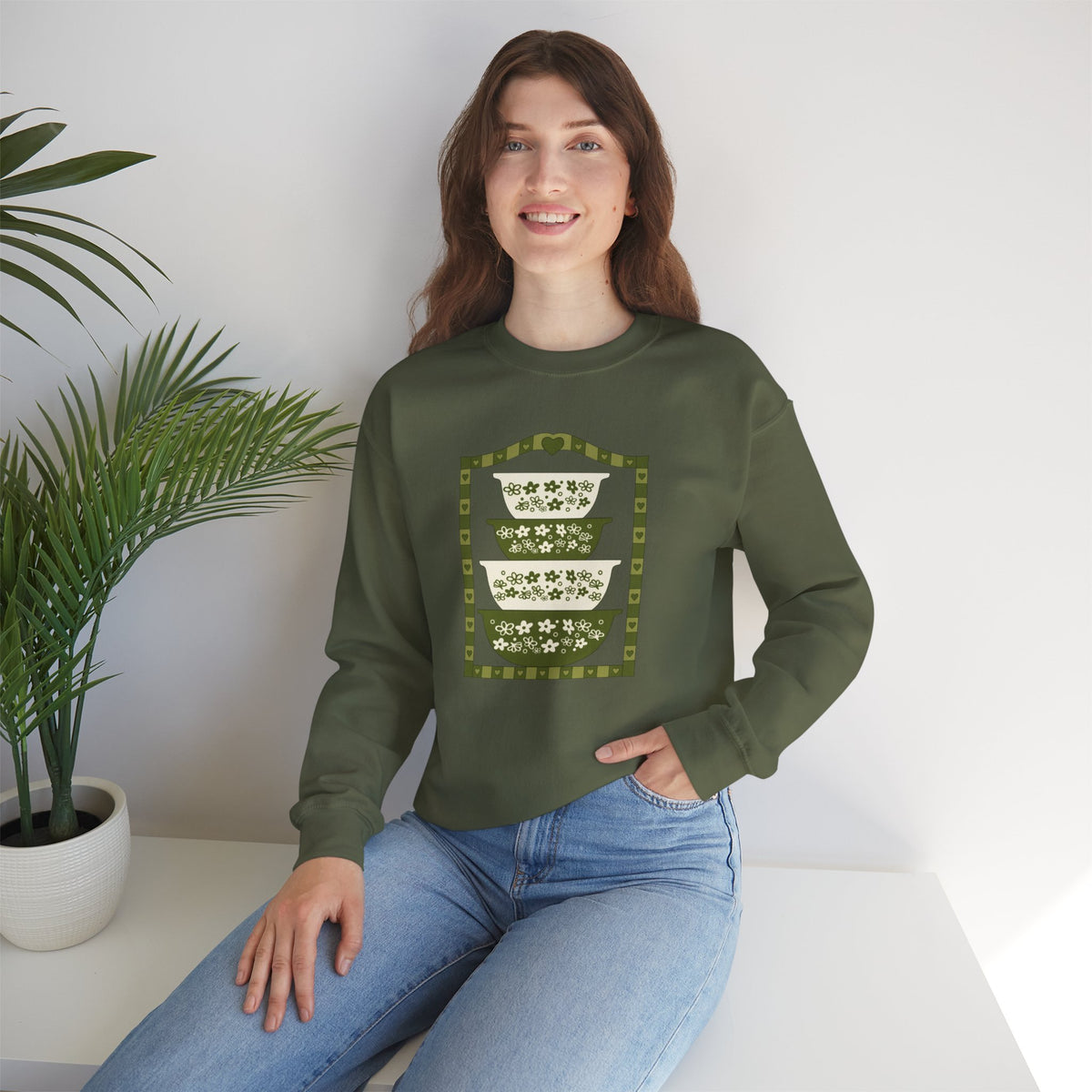 Vintage Dishware Unisex Heavy Blend™ Crewneck Sweatshirt