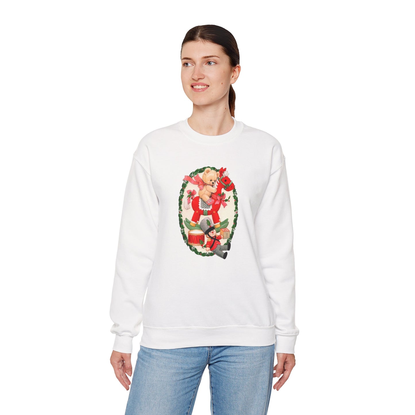 Vintage Christmas Toys Unisex Heavy Blend™ Crewneck Sweatshirt