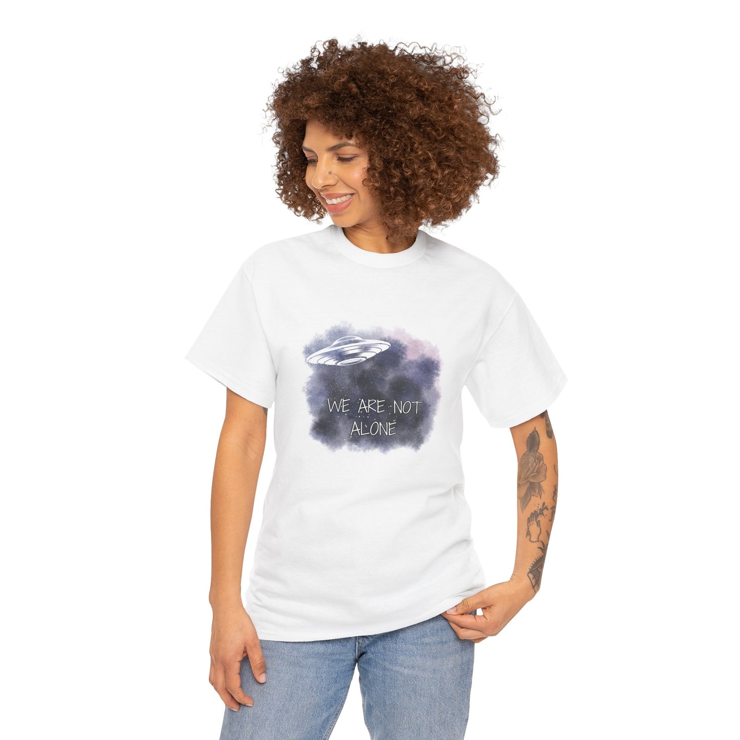 We are not alone Unisex Heavy Cotton Tee