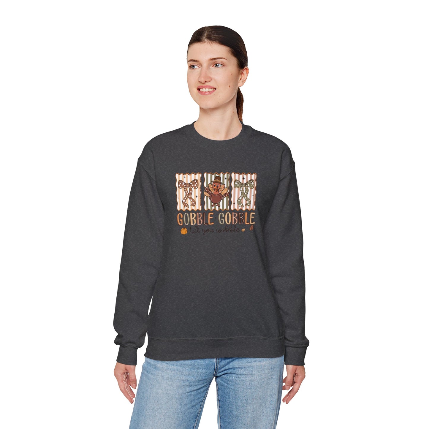 Gobble, Gobble Til You Wobble Heavy Blend™ Crewneck Sweatshirt