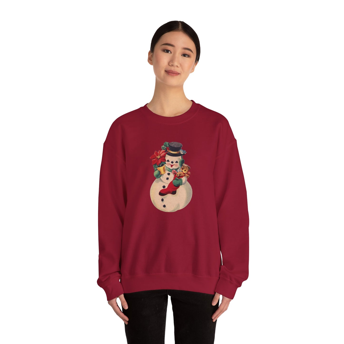 Vintage Snowman Unisex Heavy Blend™ Crewneck Sweatshirt