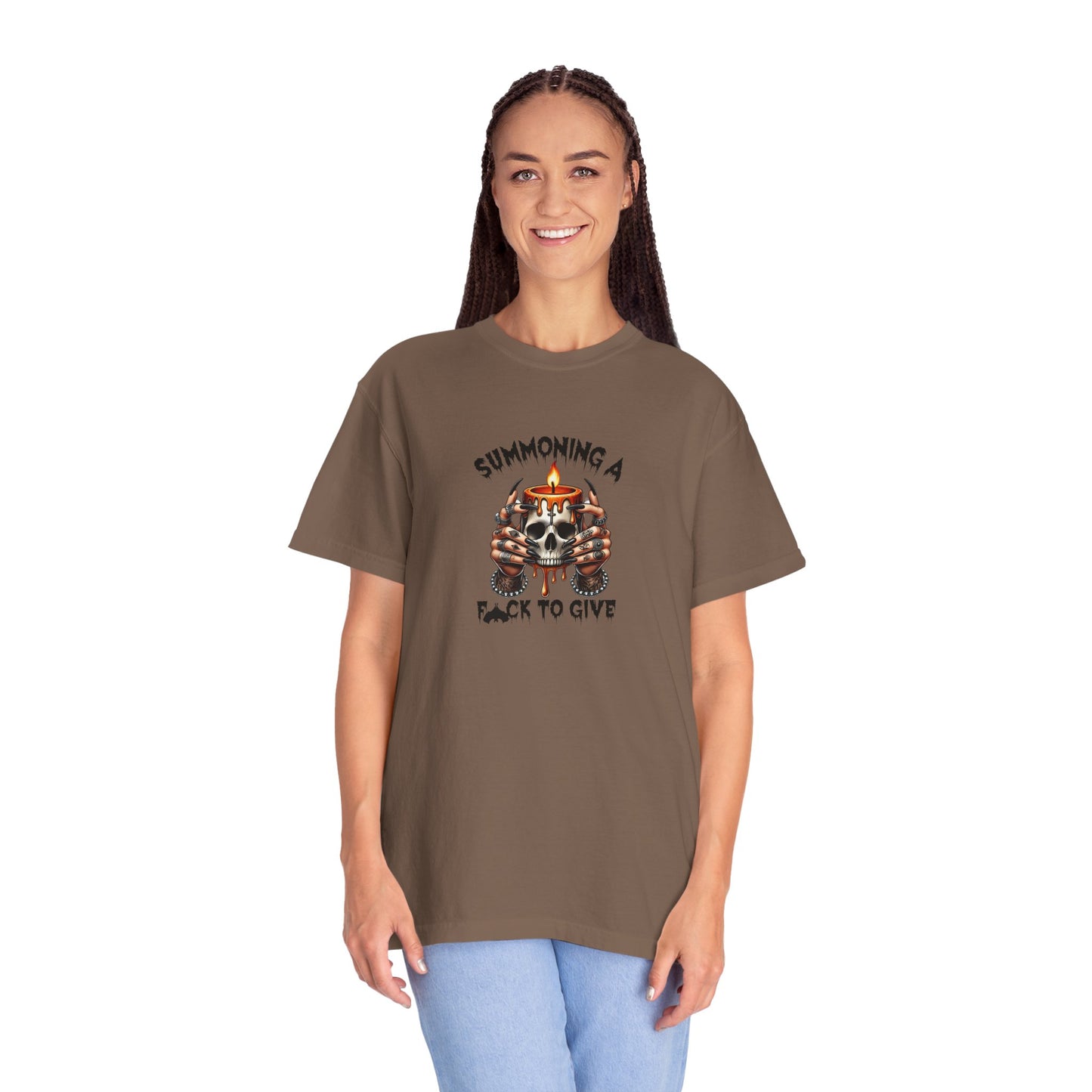 Summoning a F To Give Unisex Garment-Dyed T-shirt