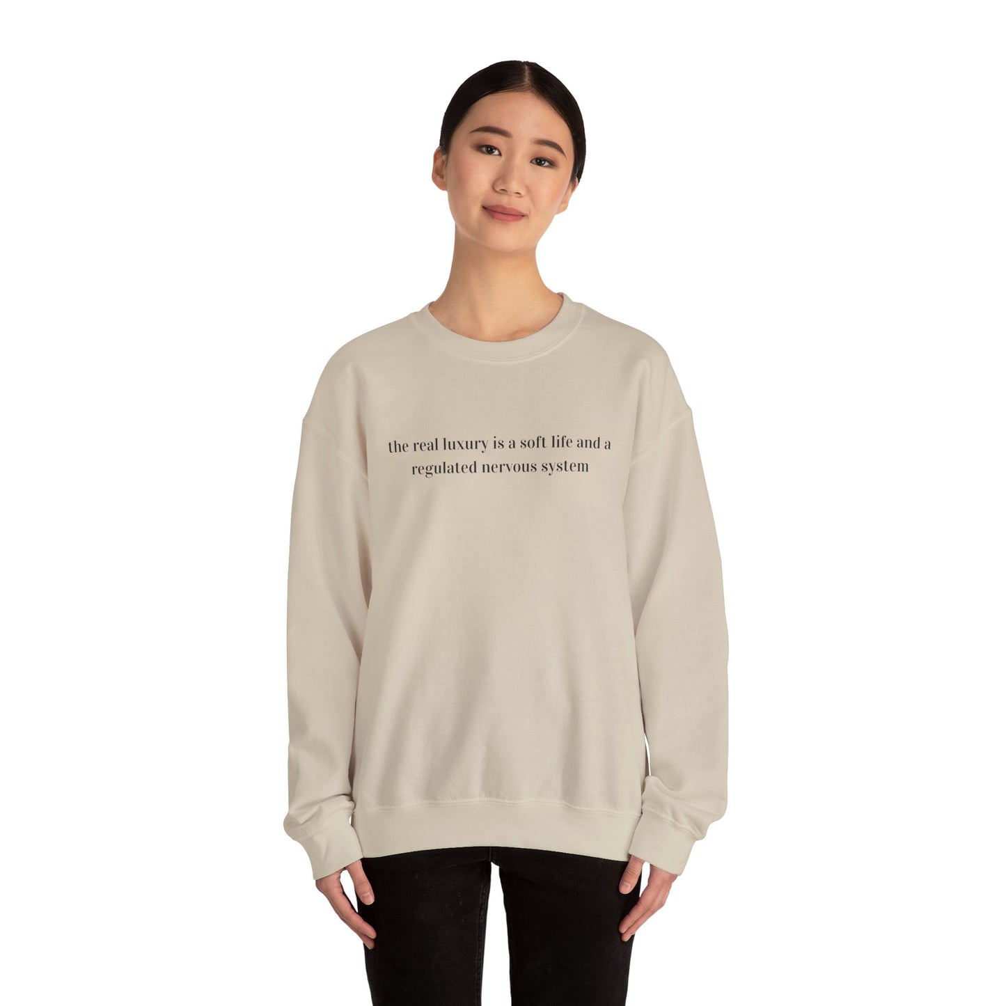 The real luxury in life Unisex Heavy Blend™ Crewneck Sweatshirt