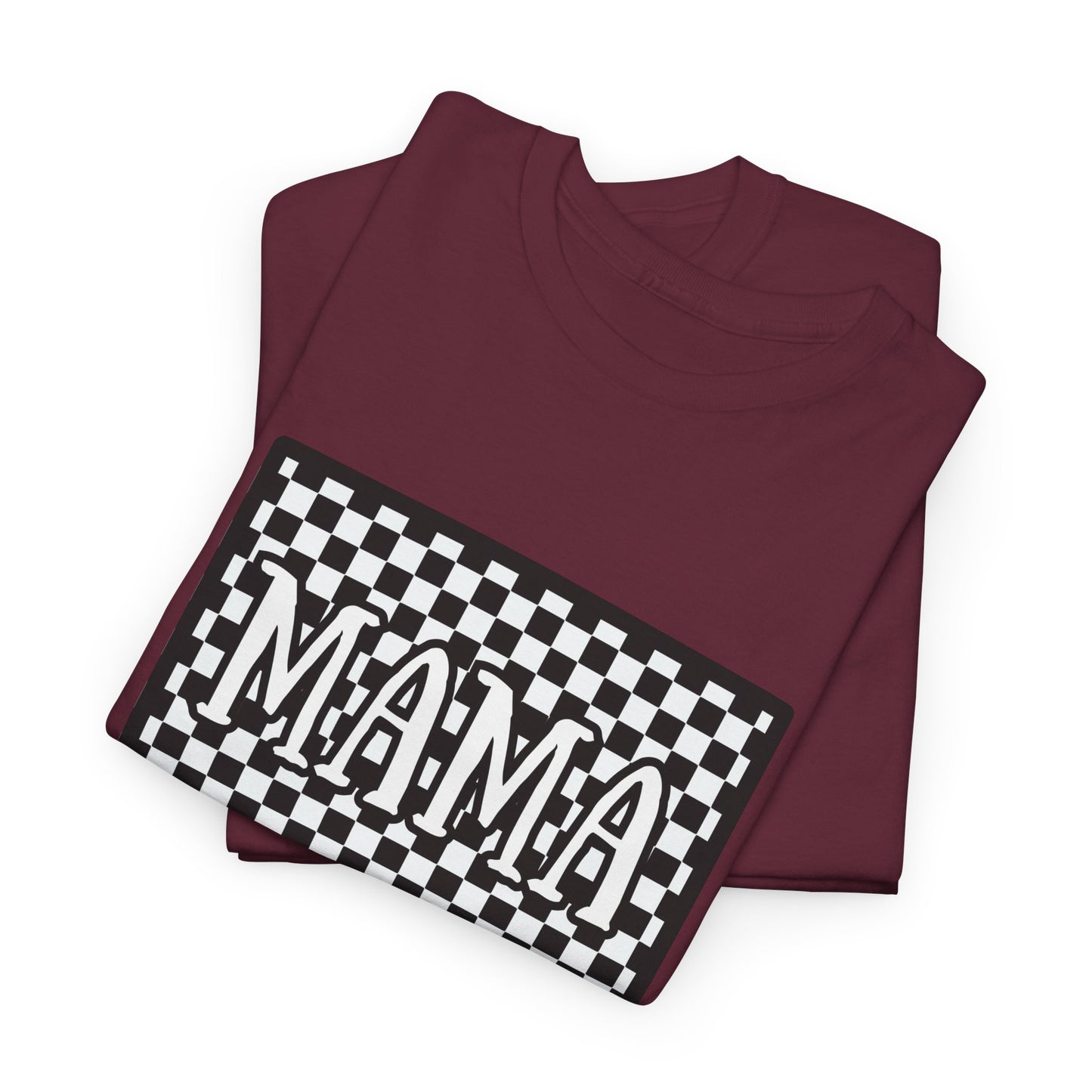 Checkered 'MAMA' Heavy Cotton Tee