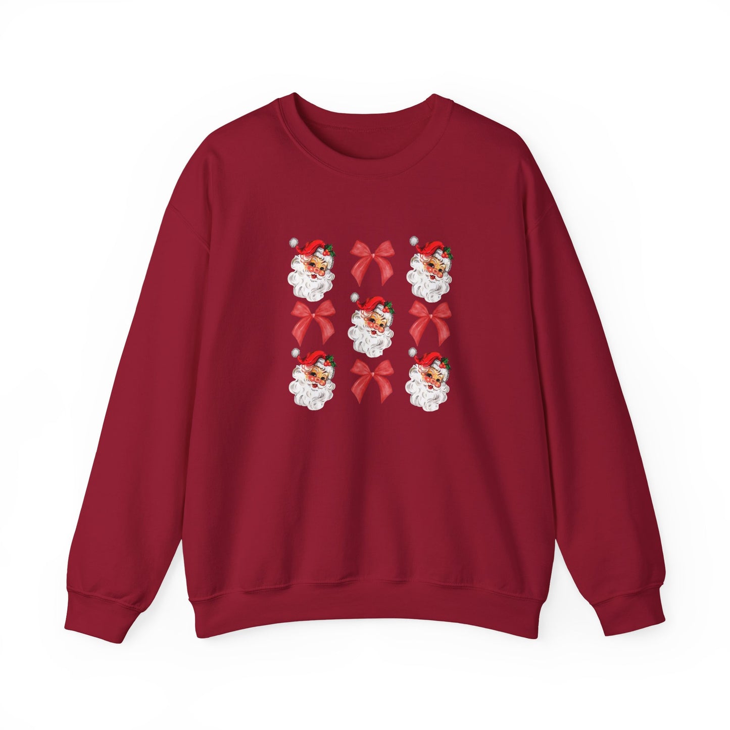 Christmas Bows & Santa Unisex Heavy Blend™ Crewneck Sweatshirt