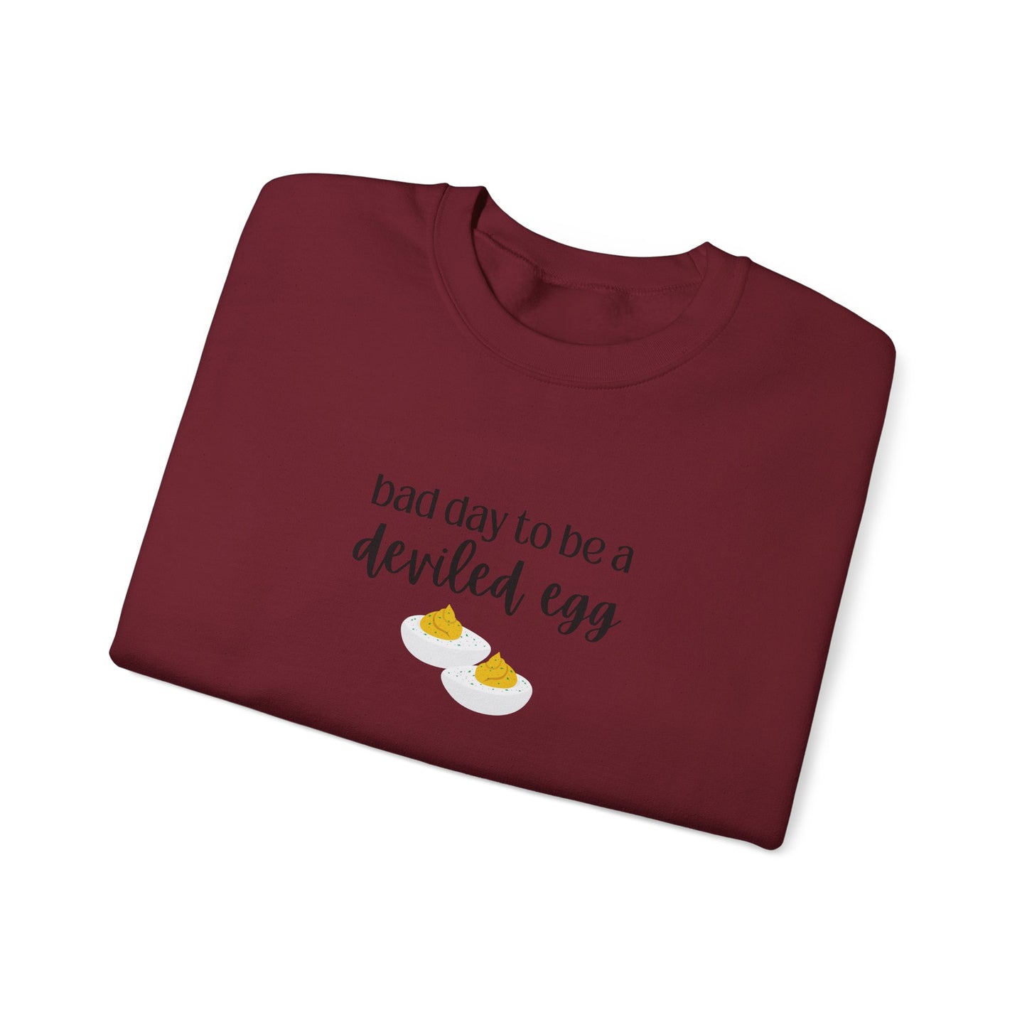 Bad Day to be a Deviled Egg Unisex Heavy Blend™ Crewneck Sweatshirt
