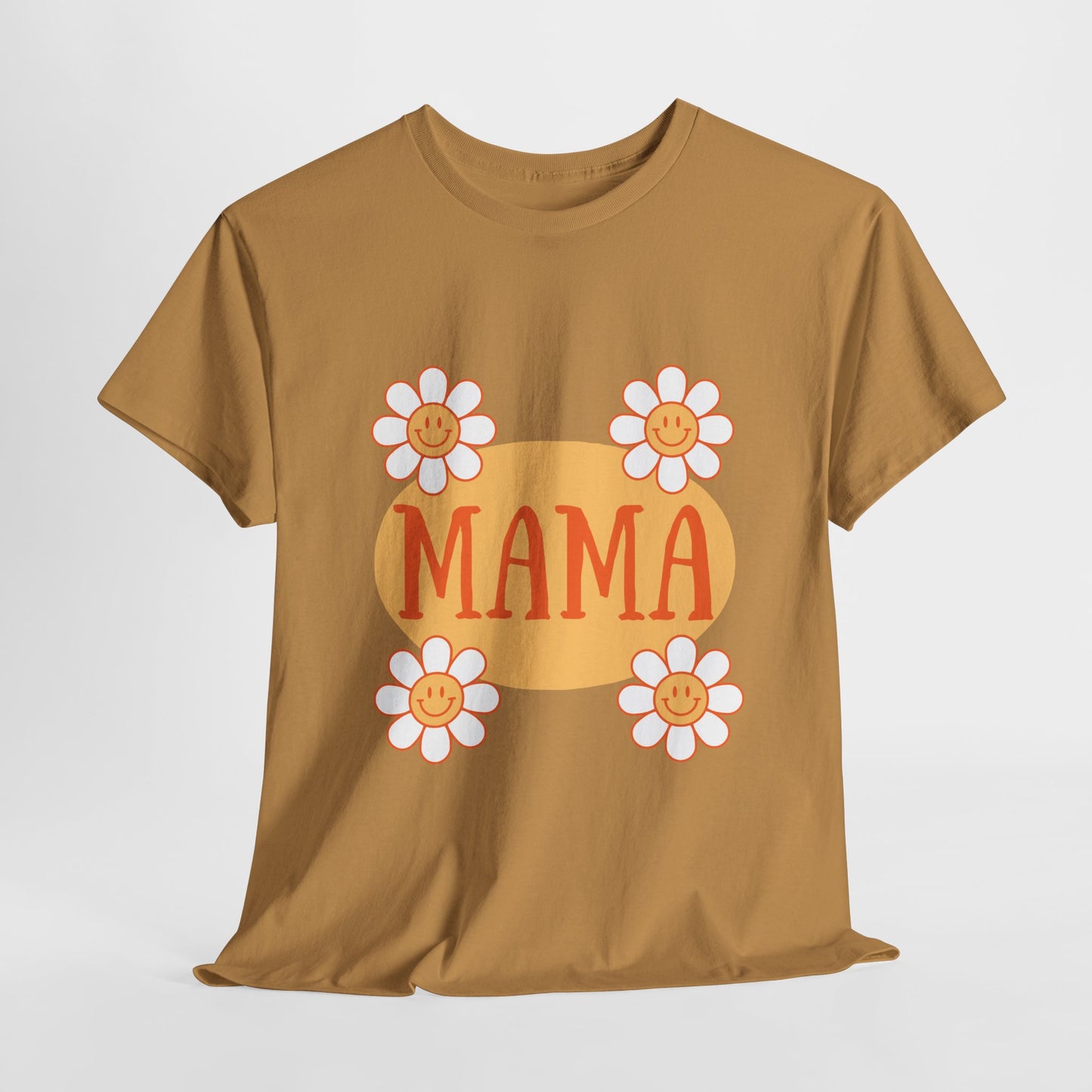 MAMA Retro Flowers Heavy Cotton Tee