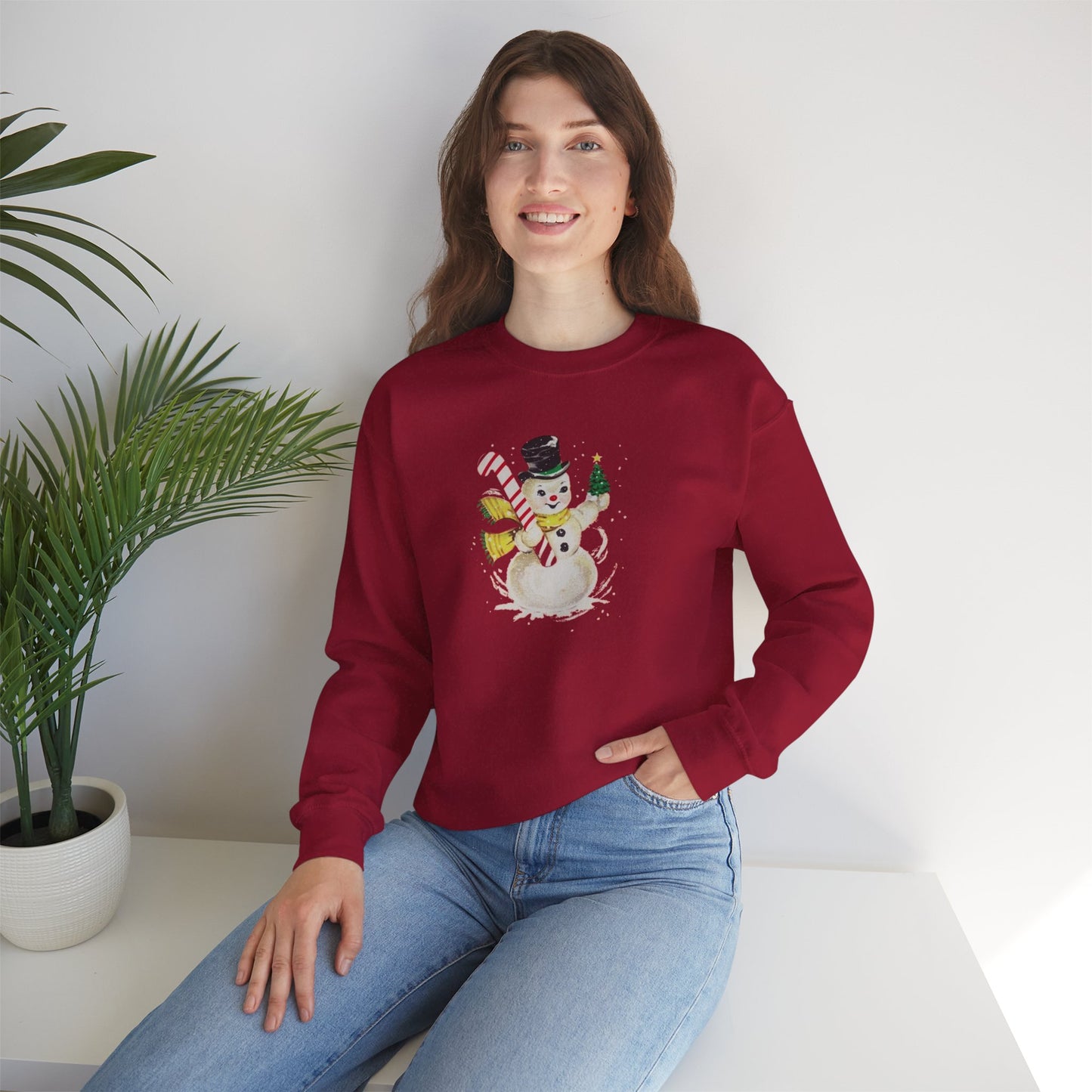 Vintage Snowman Unisex Heavy Blend™ Crewneck Sweatshirt