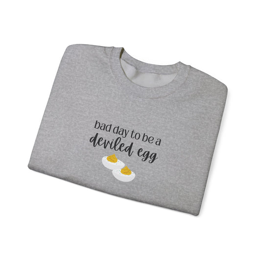 Bad Day to be a Deviled Egg Unisex Heavy Blend™ Crewneck Sweatshirt