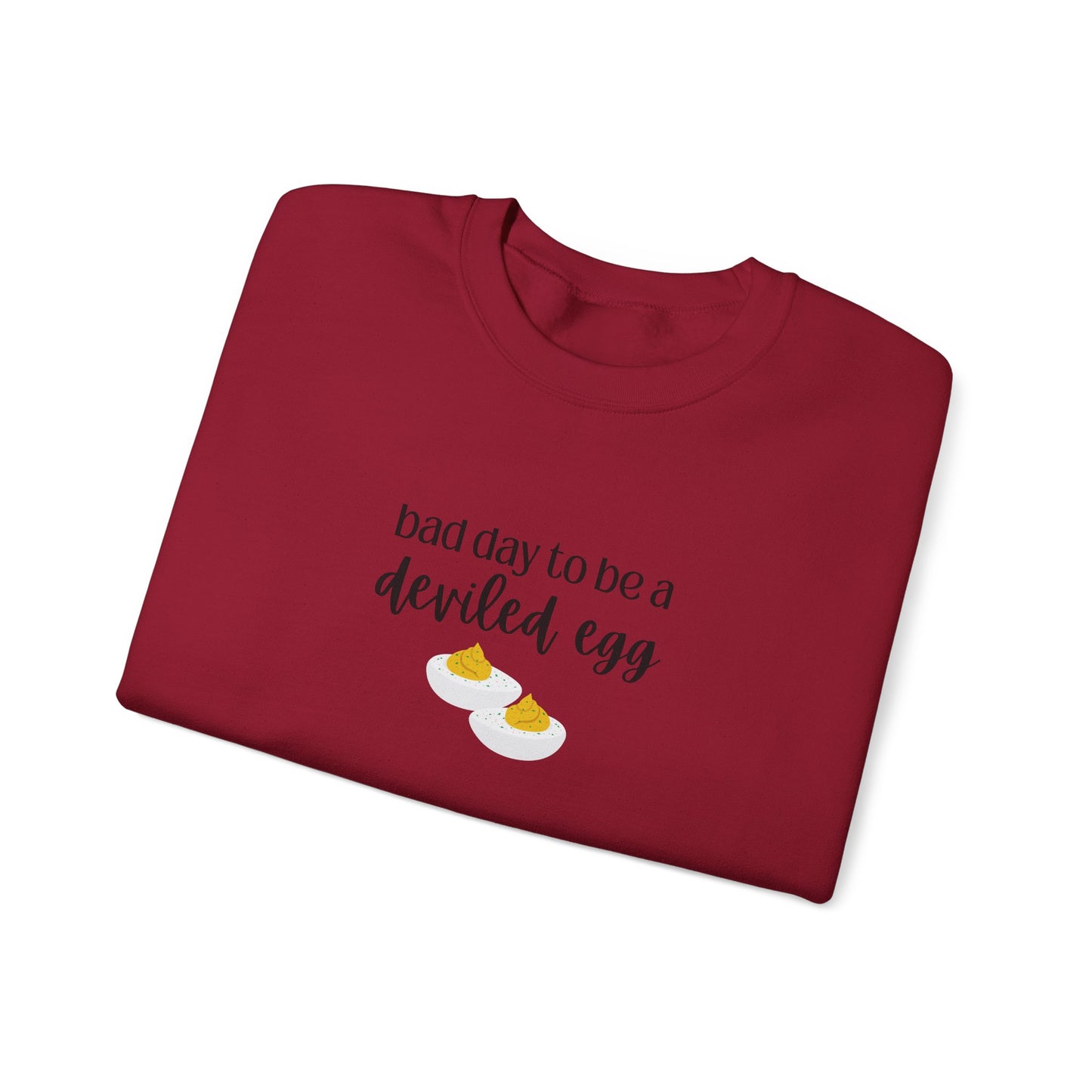 Bad Day to be a Deviled Egg Unisex Heavy Blend™ Crewneck Sweatshirt