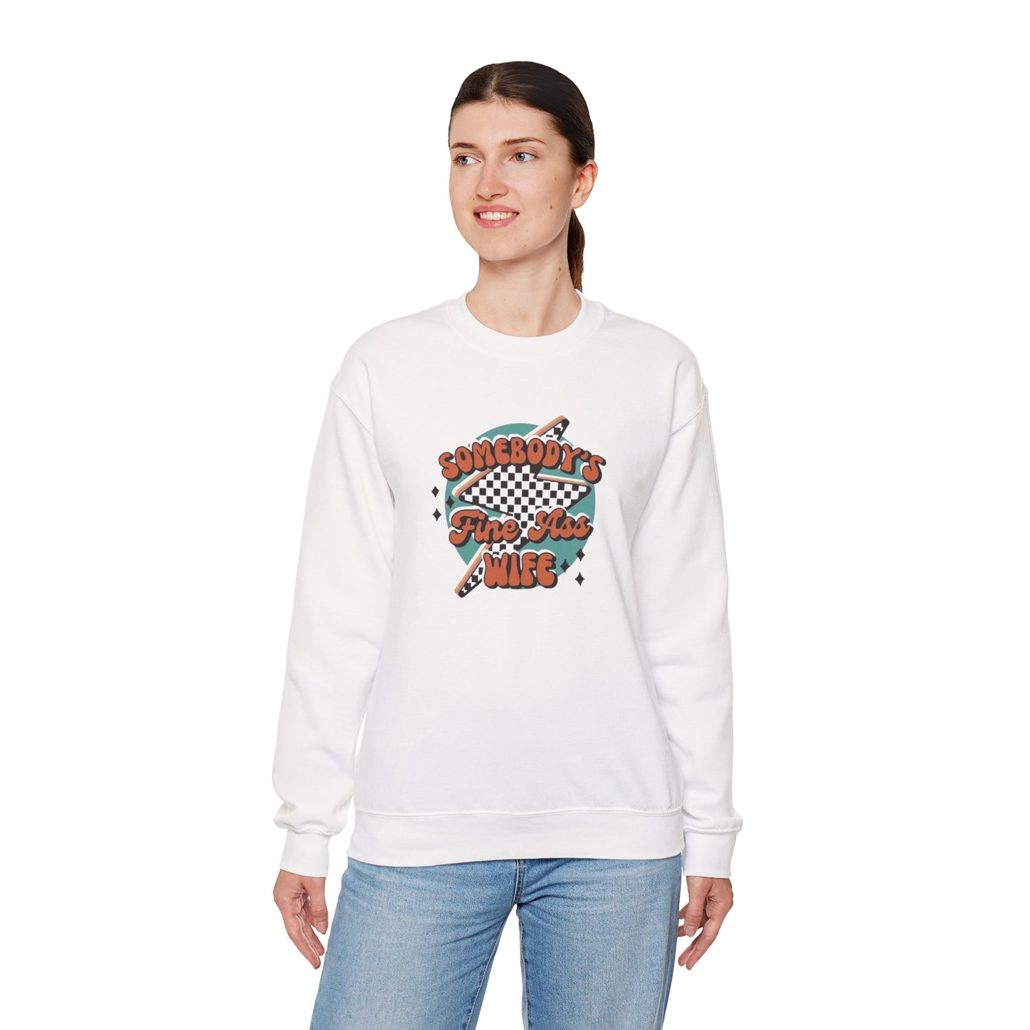 Somebody's Fine A** Wife Heavy Blend™ Crewneck Sweatshirt