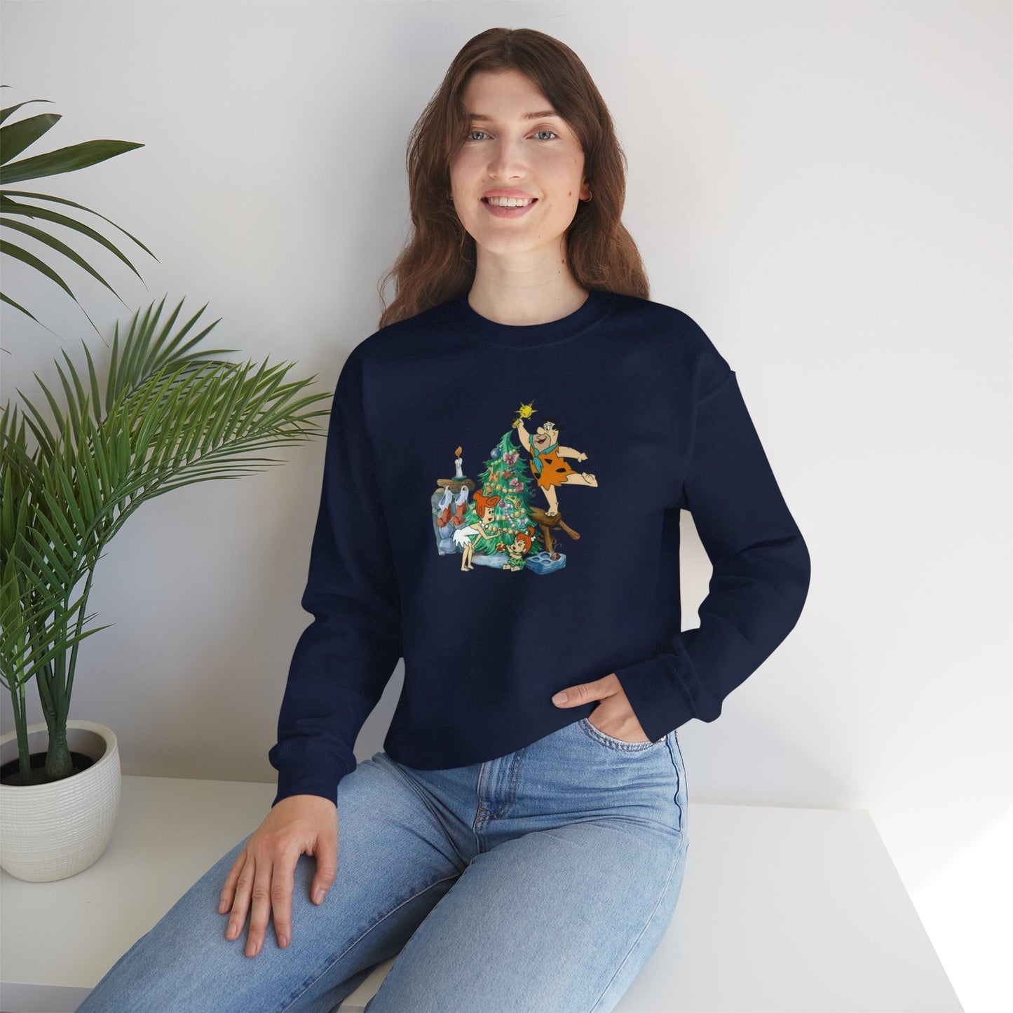 Flinstones Christmas Unisex Heavy Blend™ Crewneck Sweatshirt