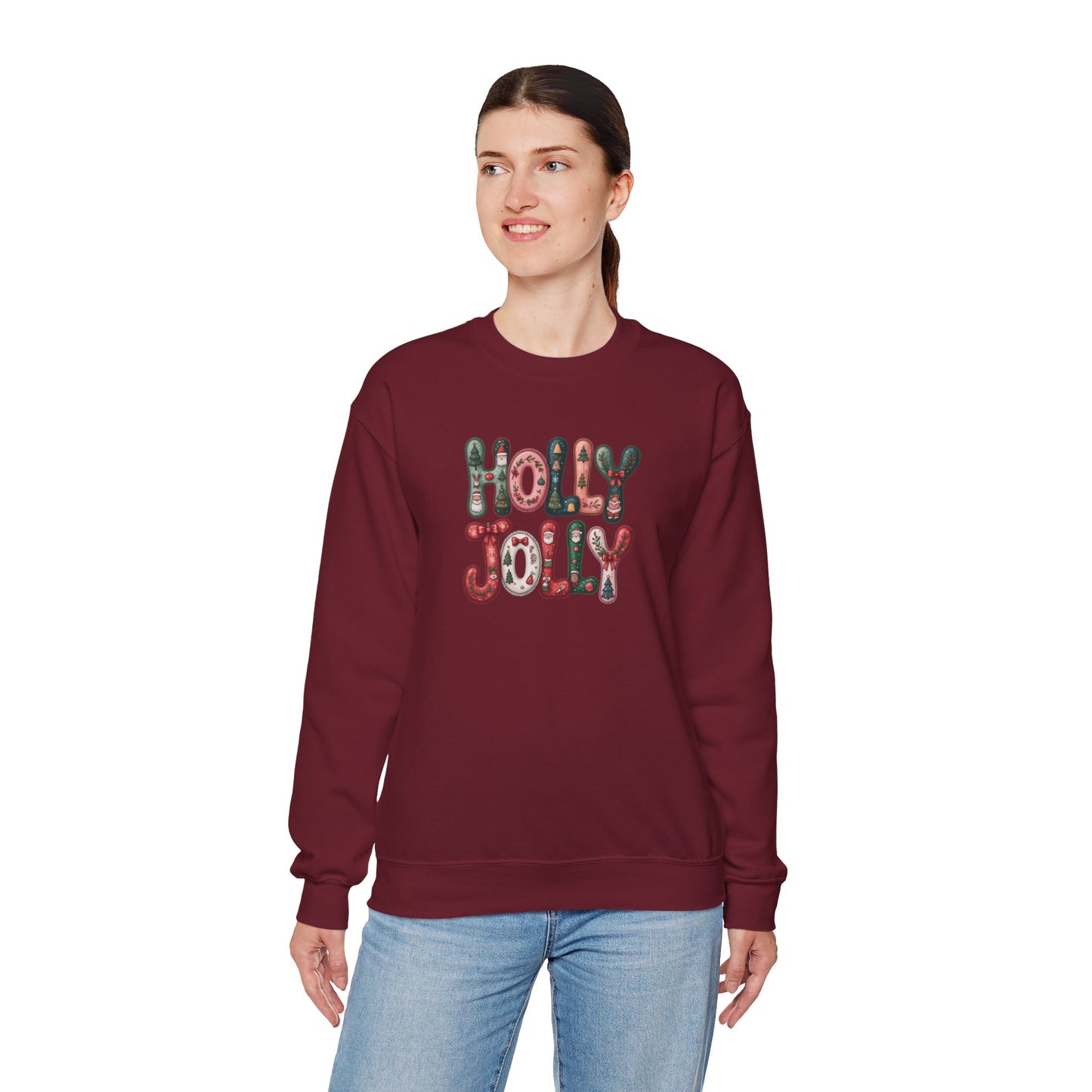 Holly Jolly Unisex Heavy Blend™ Crewneck Sweatshirt