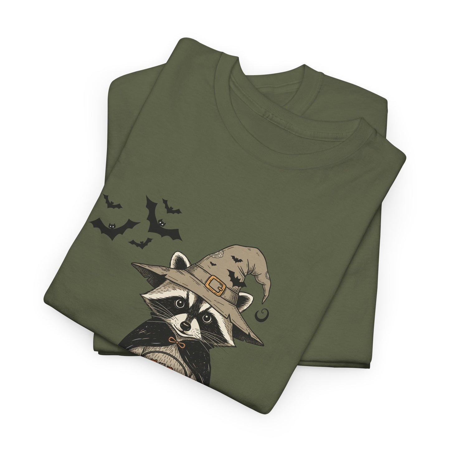 Halloween Raccoon Unisex Heavy Cotton Tee