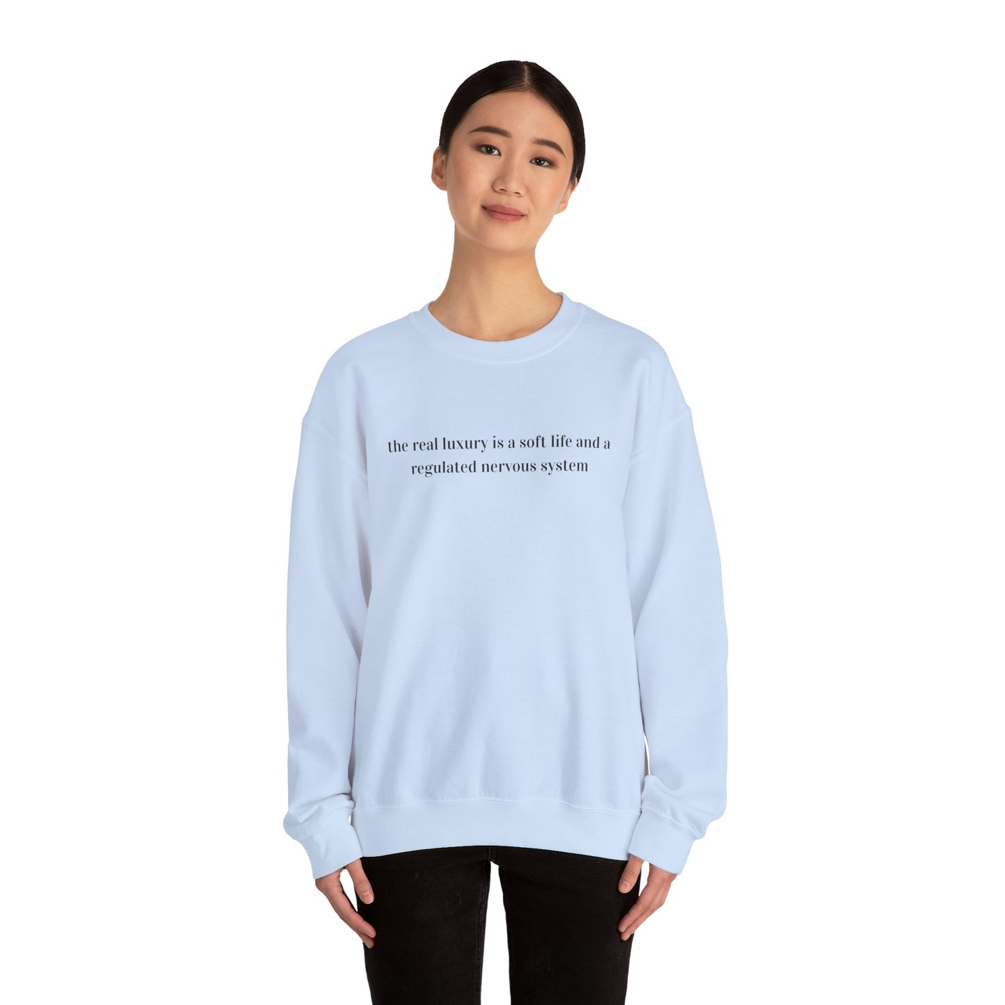 The real luxury in life Unisex Heavy Blend™ Crewneck Sweatshirt
