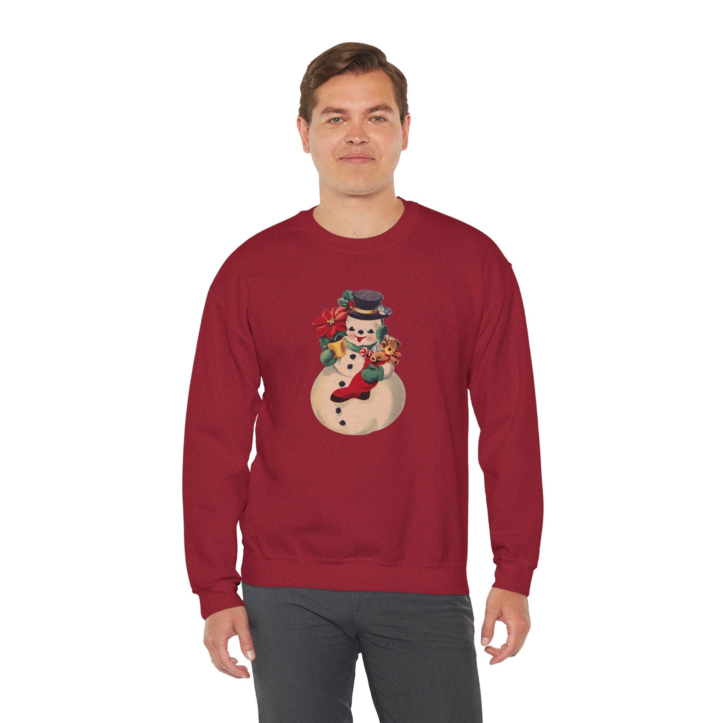 Vintage Snowman Unisex Heavy Blend™ Crewneck Sweatshirt