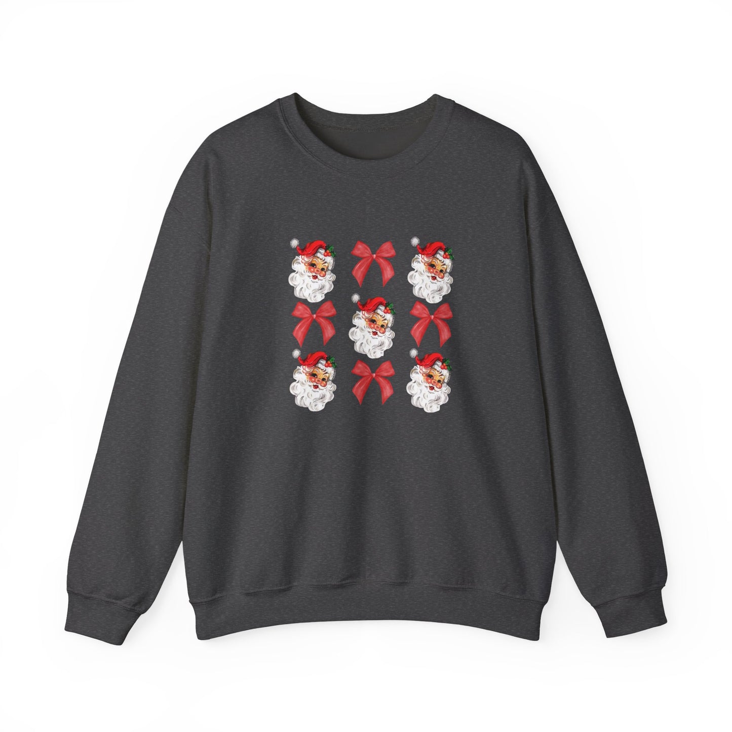 Christmas Bows & Santa Unisex Heavy Blend™ Crewneck Sweatshirt