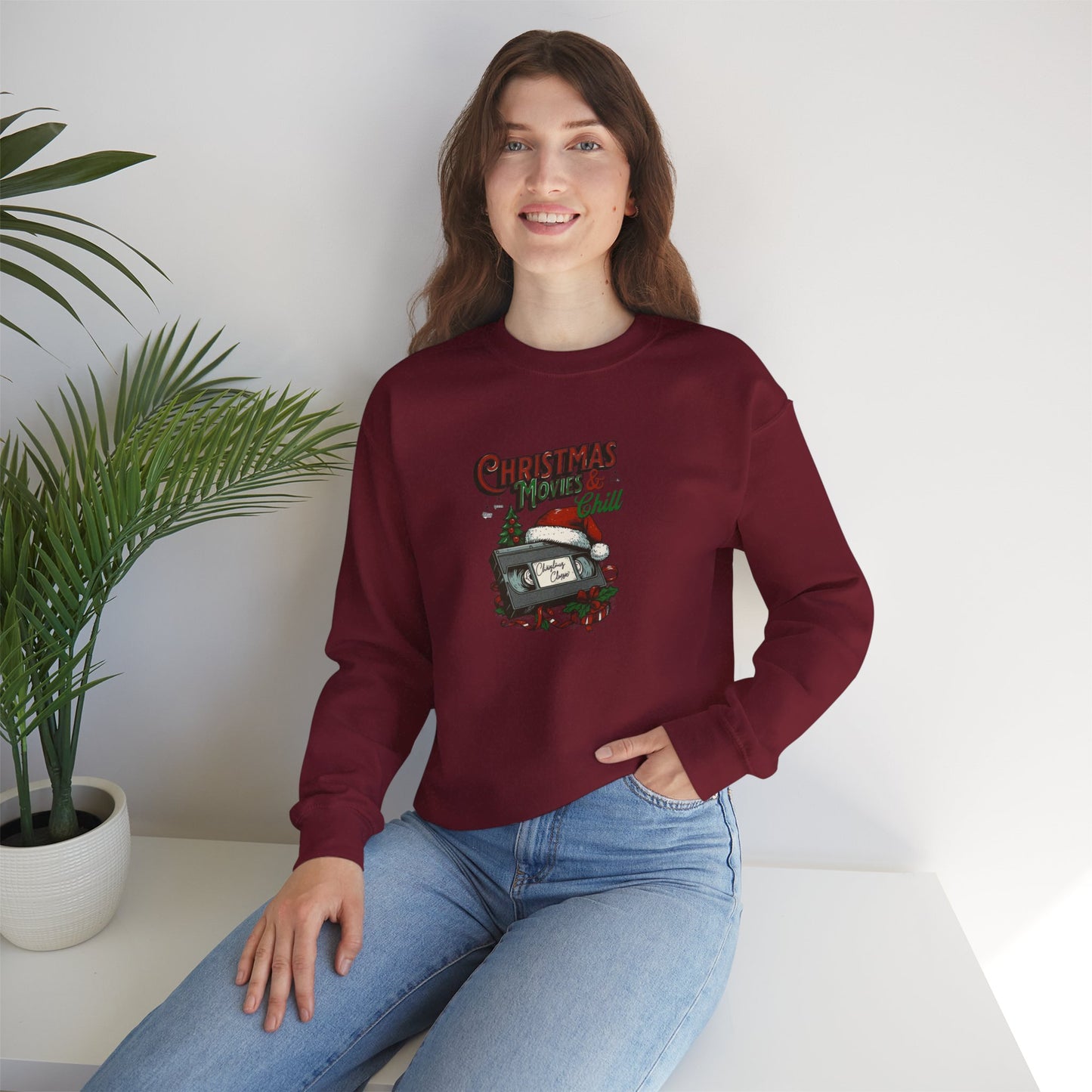 Christmas Movies & Chill Heavy Blend™ Crewneck Sweatshirt