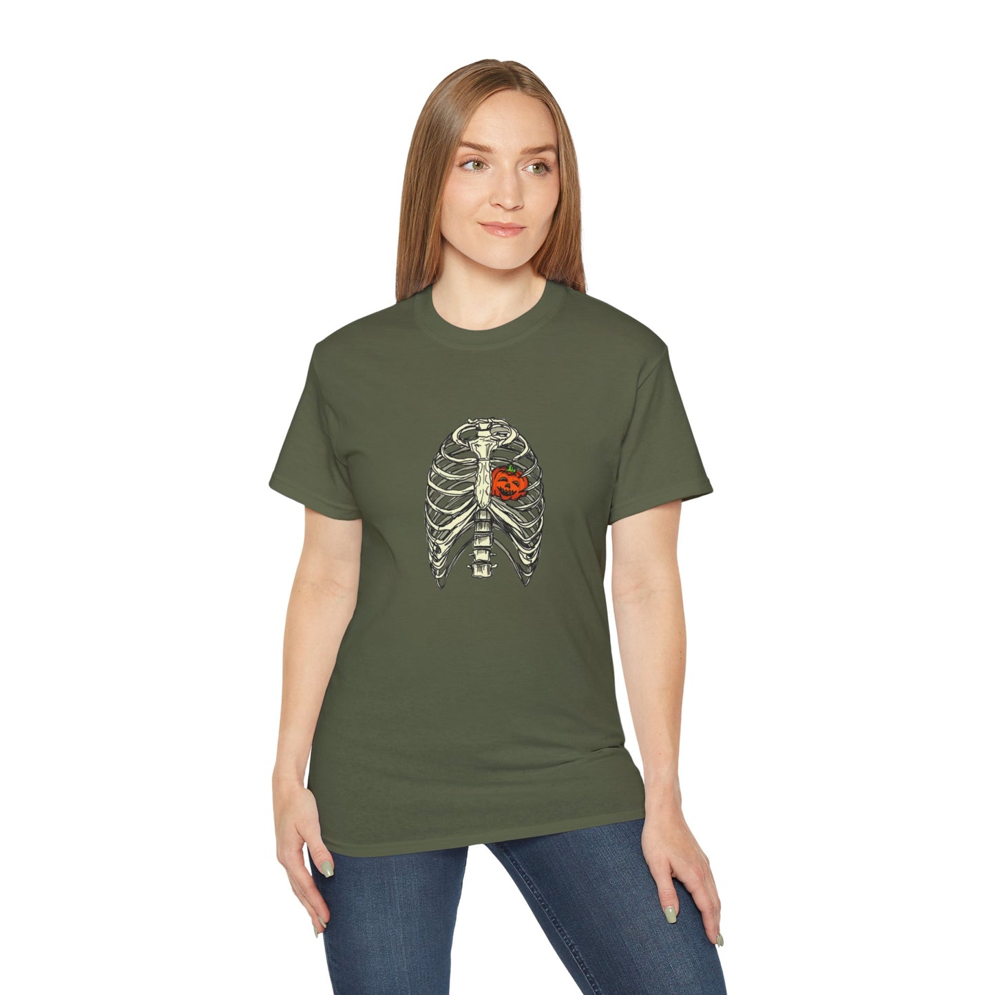 Pumpkin Rib Cage Unisex Ultra Cotton Tee