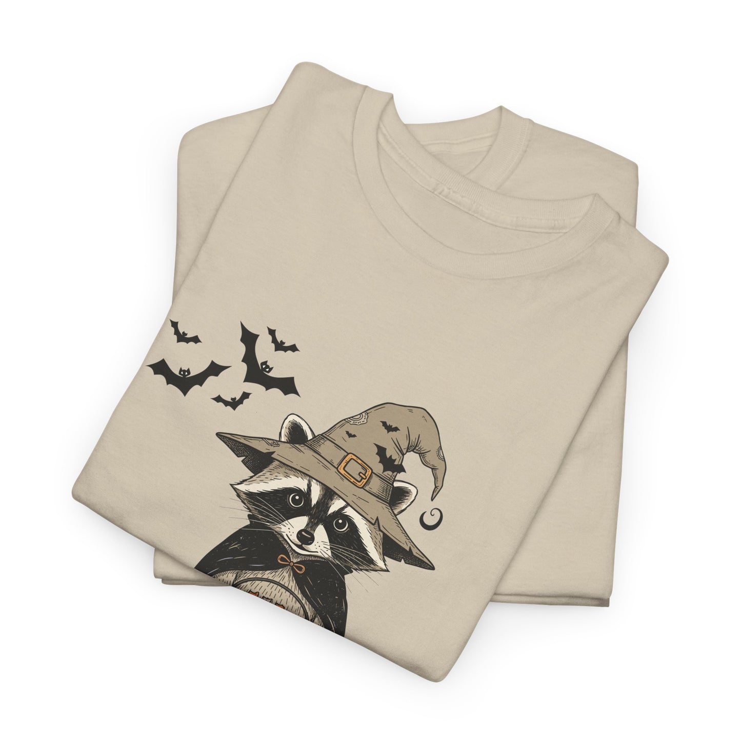 Halloween Raccoon Unisex Heavy Cotton Tee