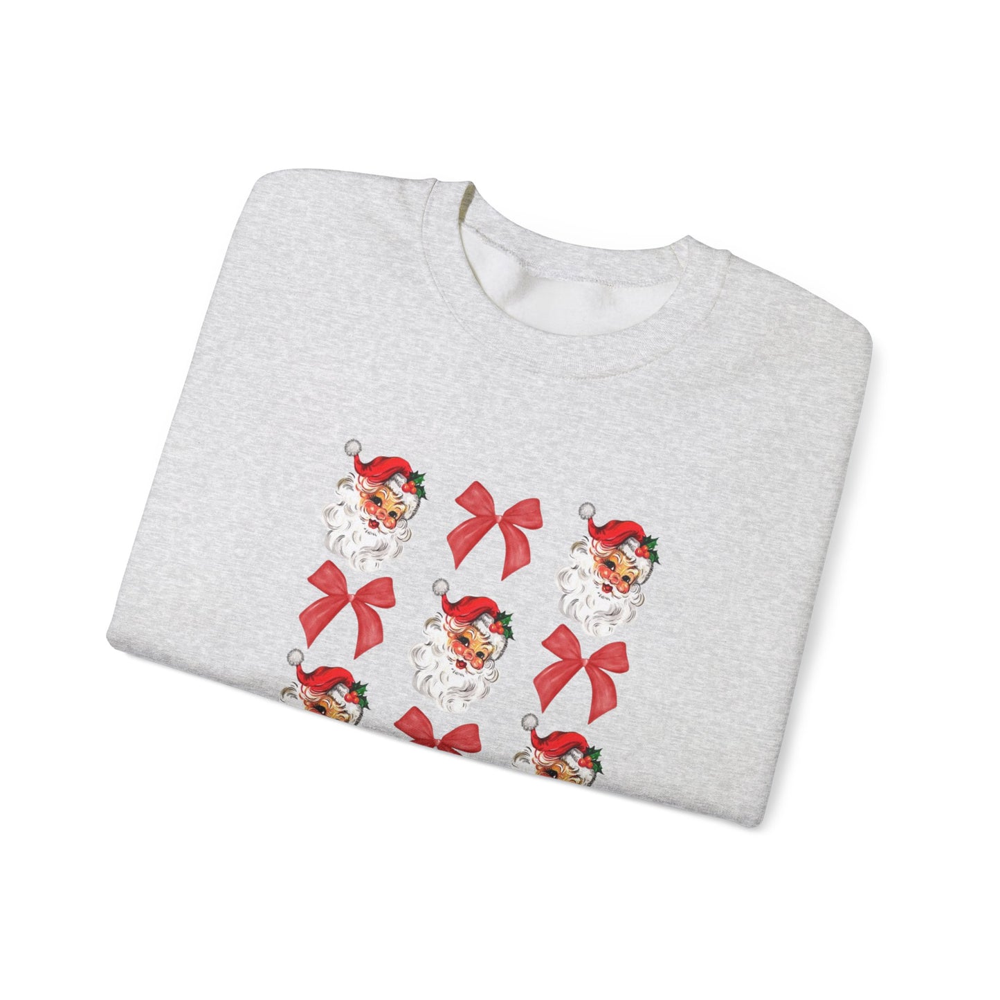 Christmas Bows & Santa Unisex Heavy Blend™ Crewneck Sweatshirt