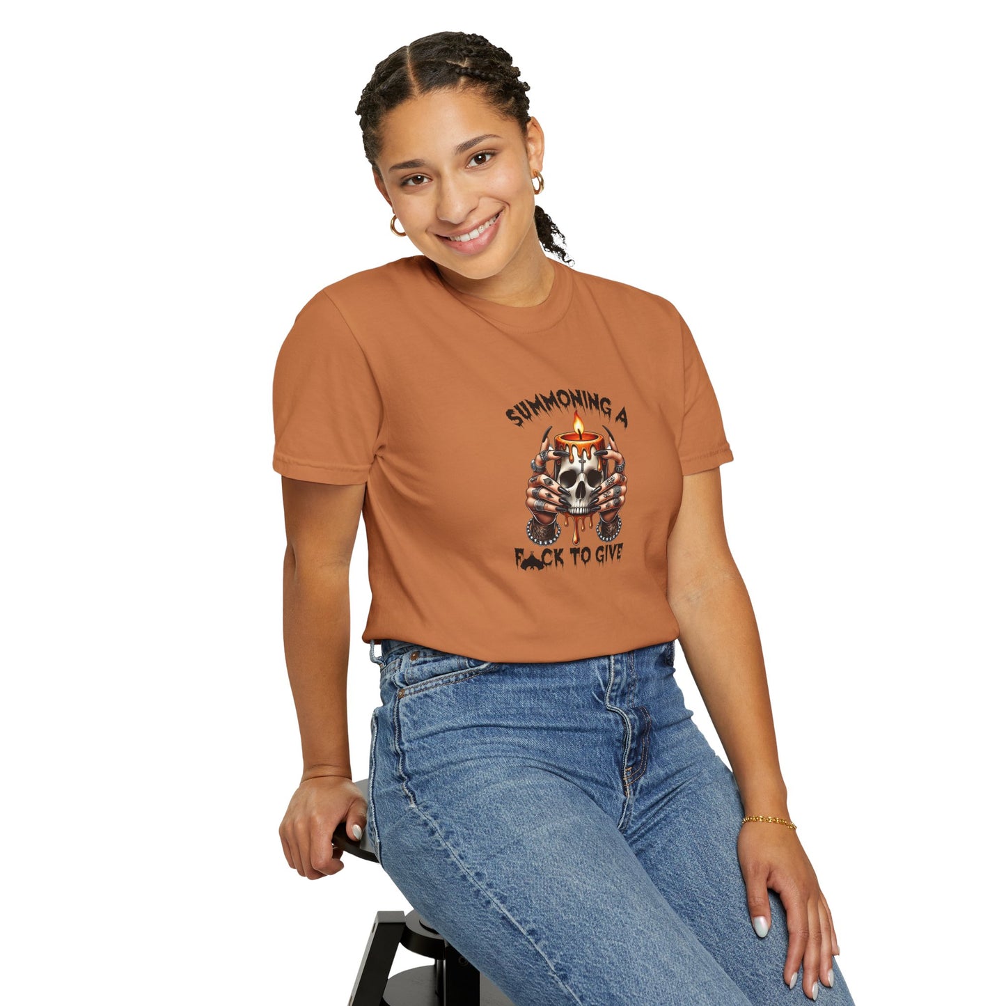 Summoning a F To Give Unisex Garment-Dyed T-shirt