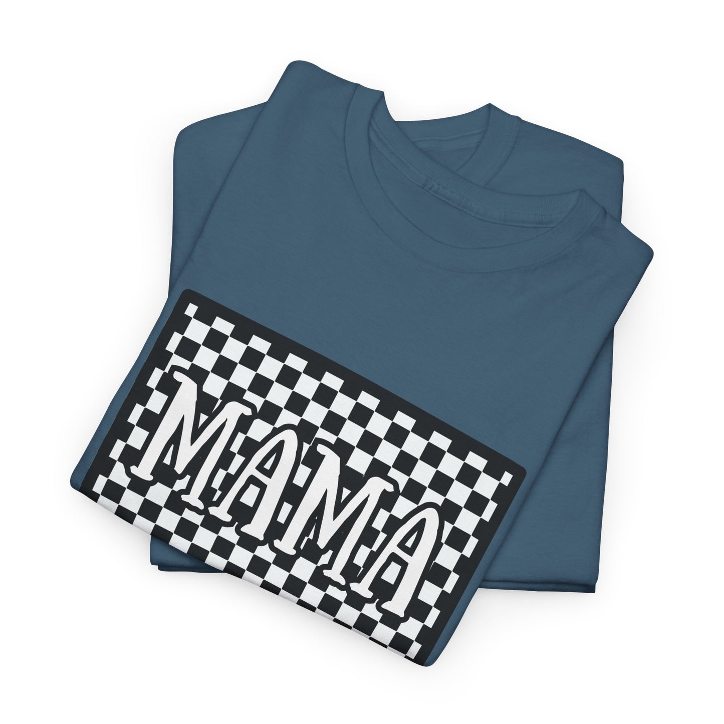 Checkered 'MAMA' Heavy Cotton Tee