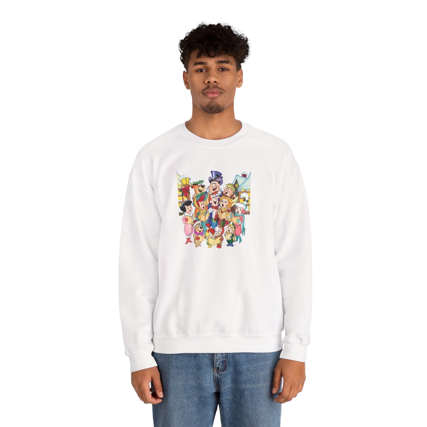Vintage Cartoon Christmas Unisex Heavy Blend™ Crewneck Sweatshirt