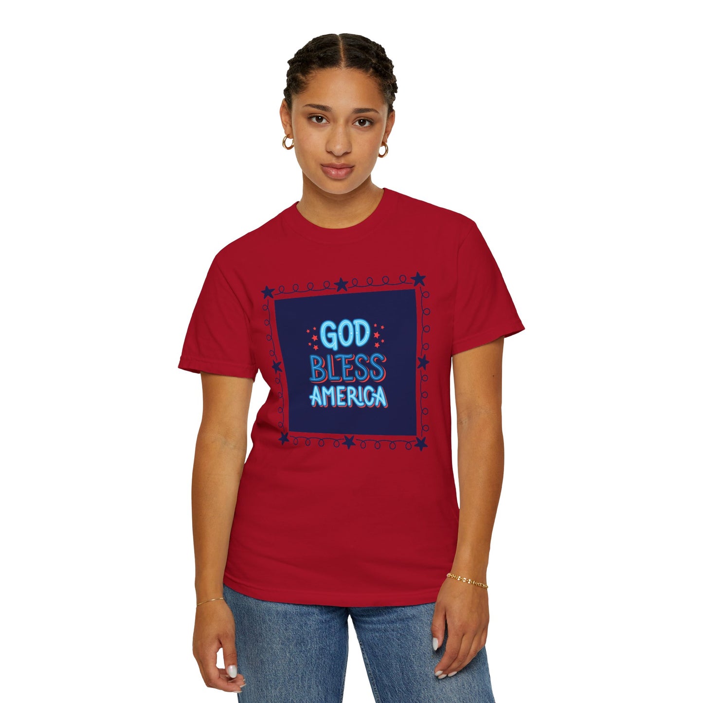 4th of July Unisex Garment-Dyed T-shirt