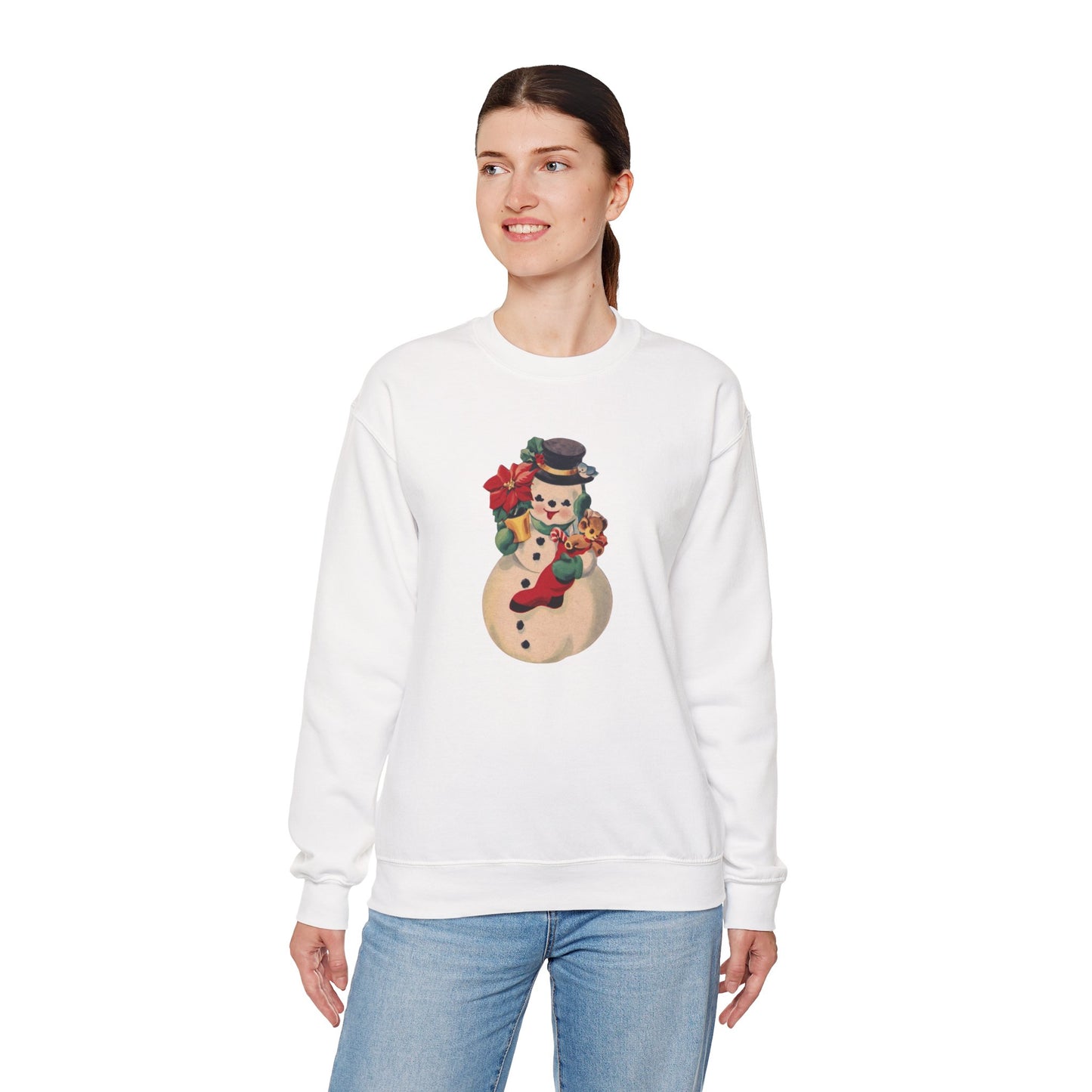 Vintage Snowman Unisex Heavy Blend™ Crewneck Sweatshirt