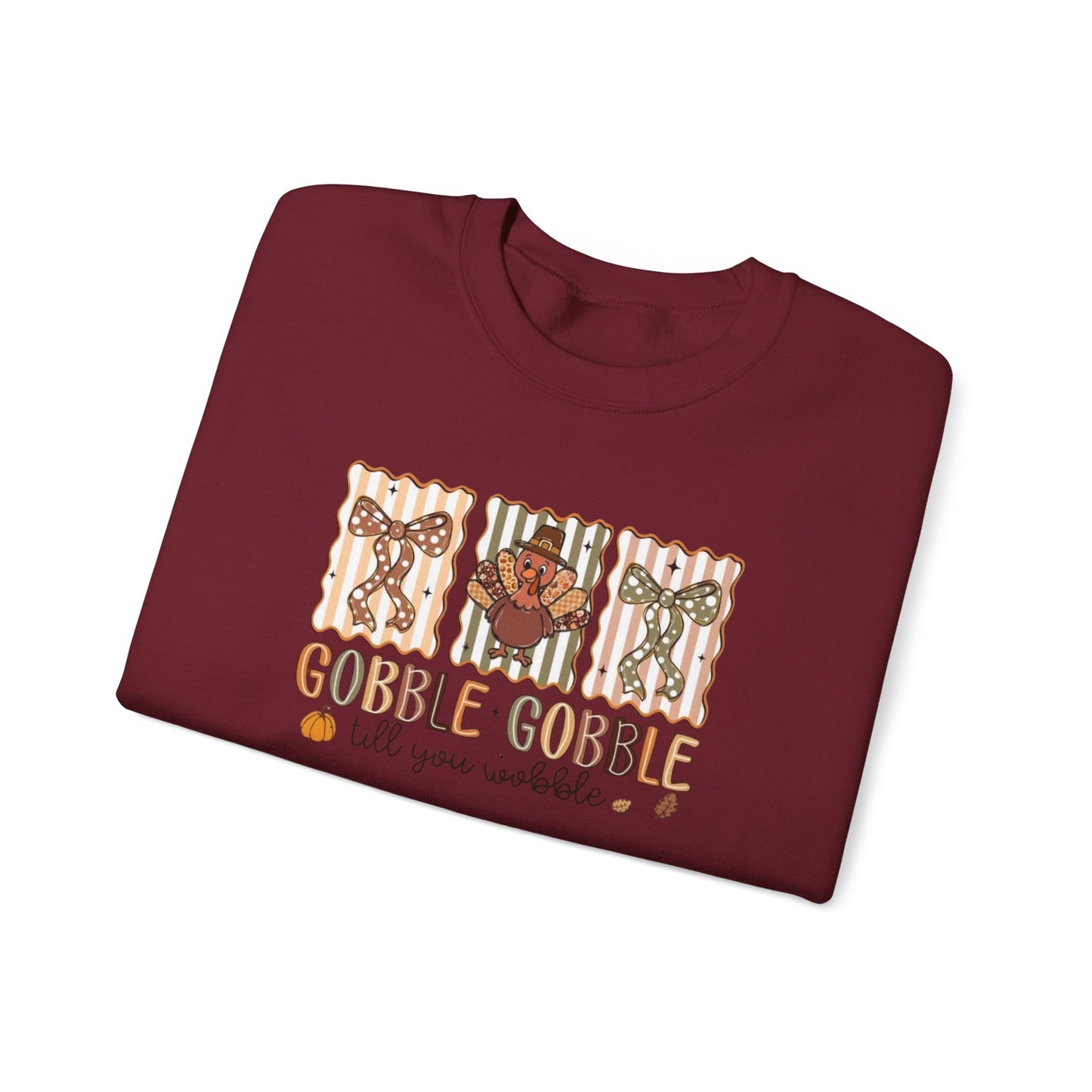 Gobble, Gobble Til You Wobble Heavy Blend™ Crewneck Sweatshirt