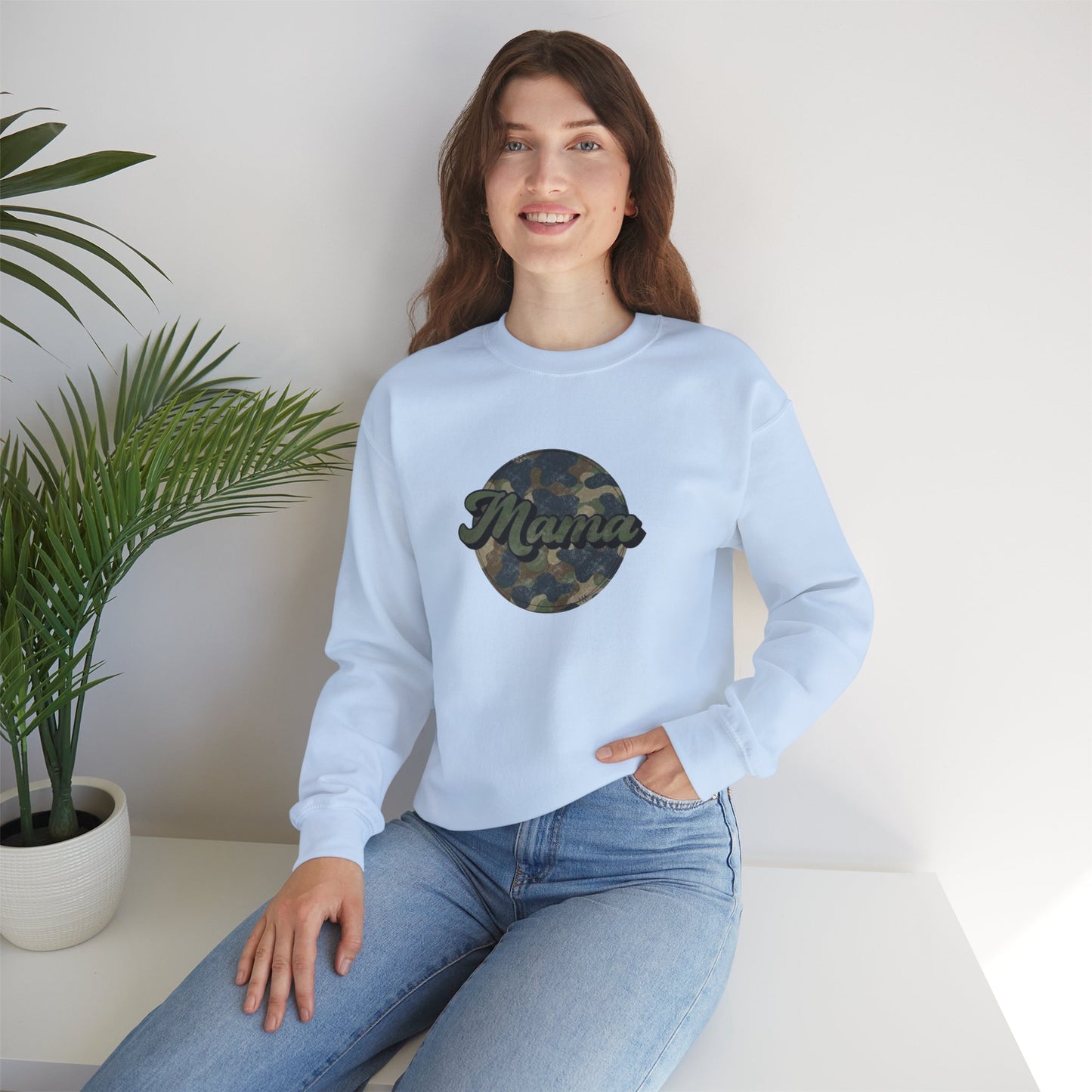 Mama Camo Heavy Blend™ Crewneck Sweatshirt