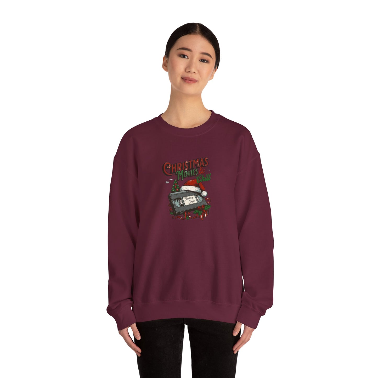 Christmas Movies & Chill Heavy Blend™ Crewneck Sweatshirt