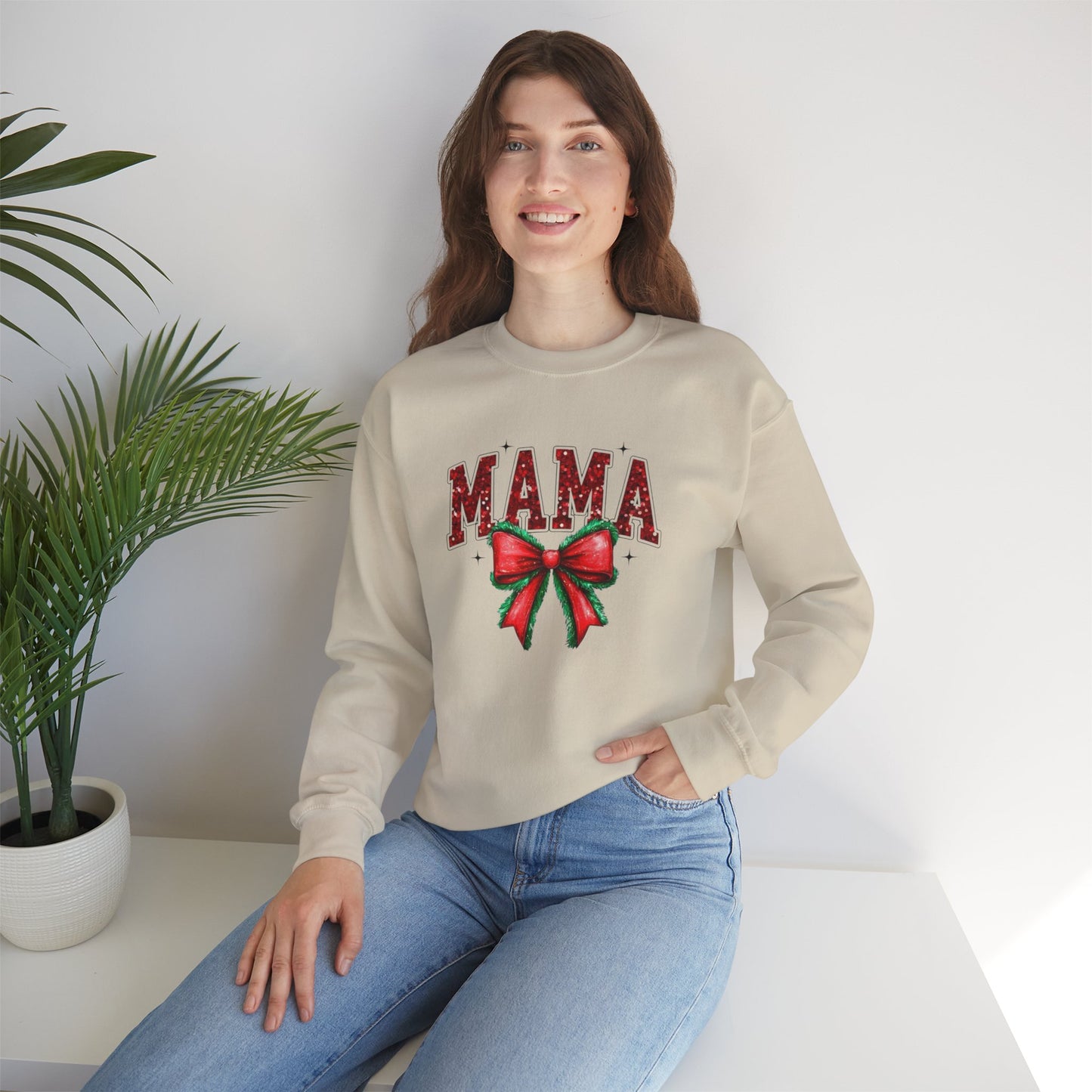 Christmas Mama Heavy Blend™ Crewneck Sweatshirt