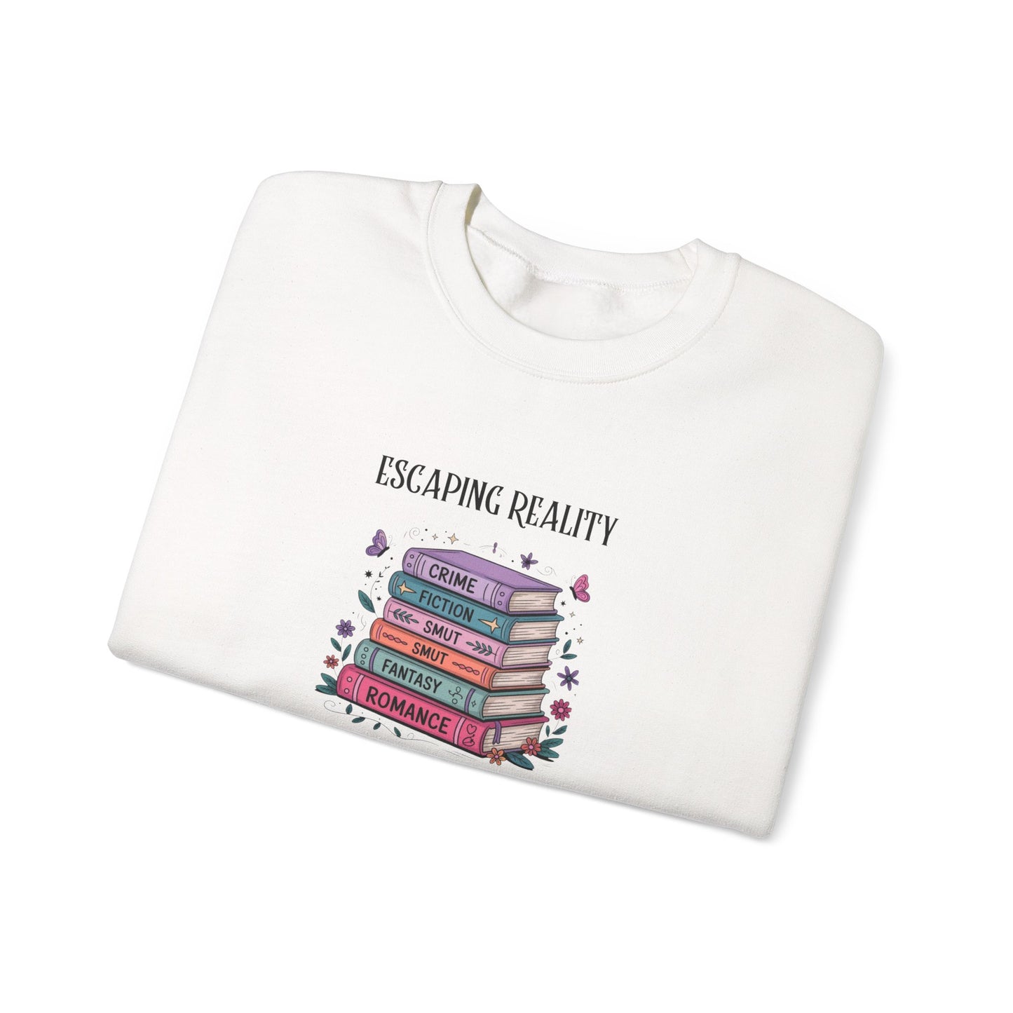 Escaping Reality One Page At A Time Heavy Blend™ Crewneck Sweatshirt