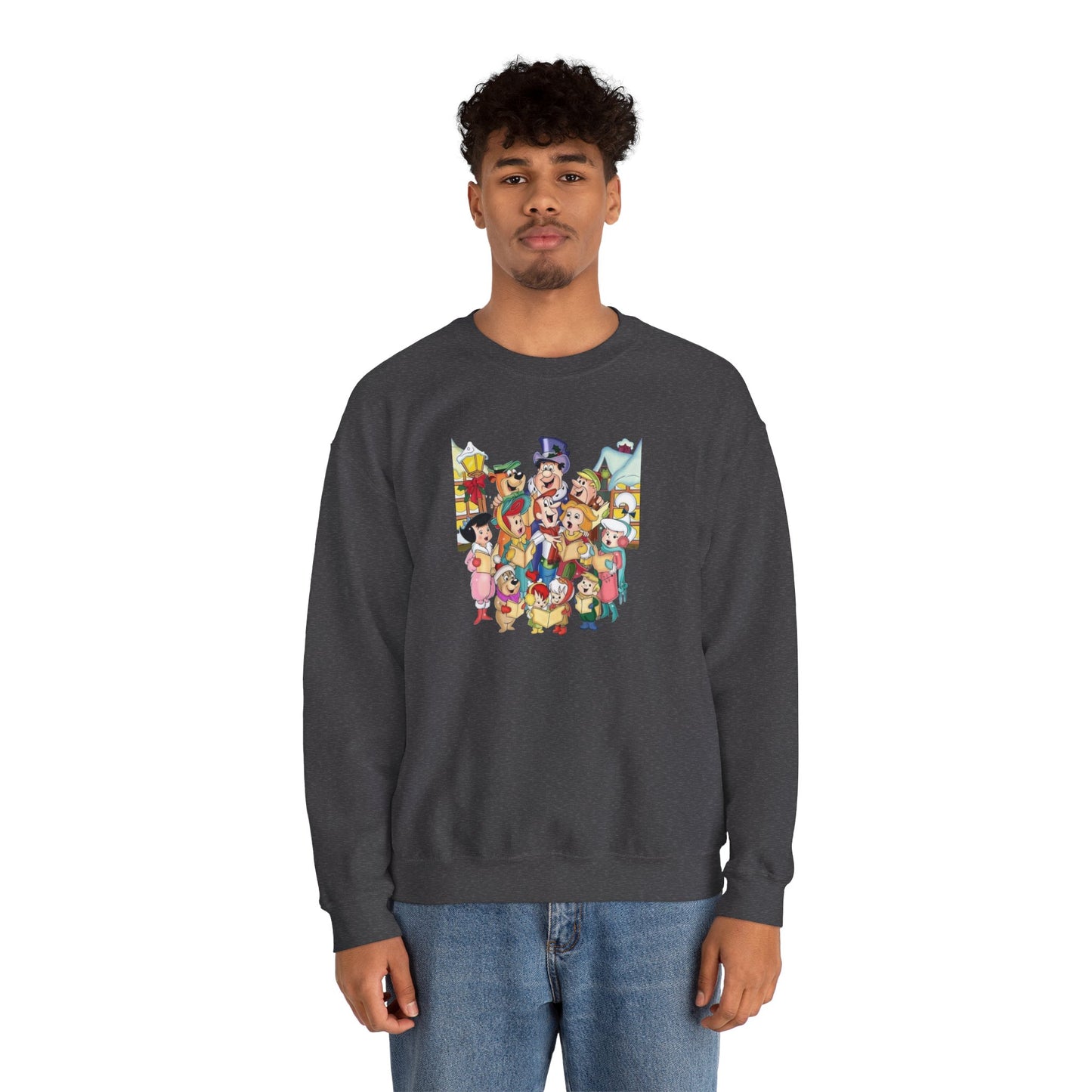 Vintage Cartoon Christmas Unisex Heavy Blend™ Crewneck Sweatshirt