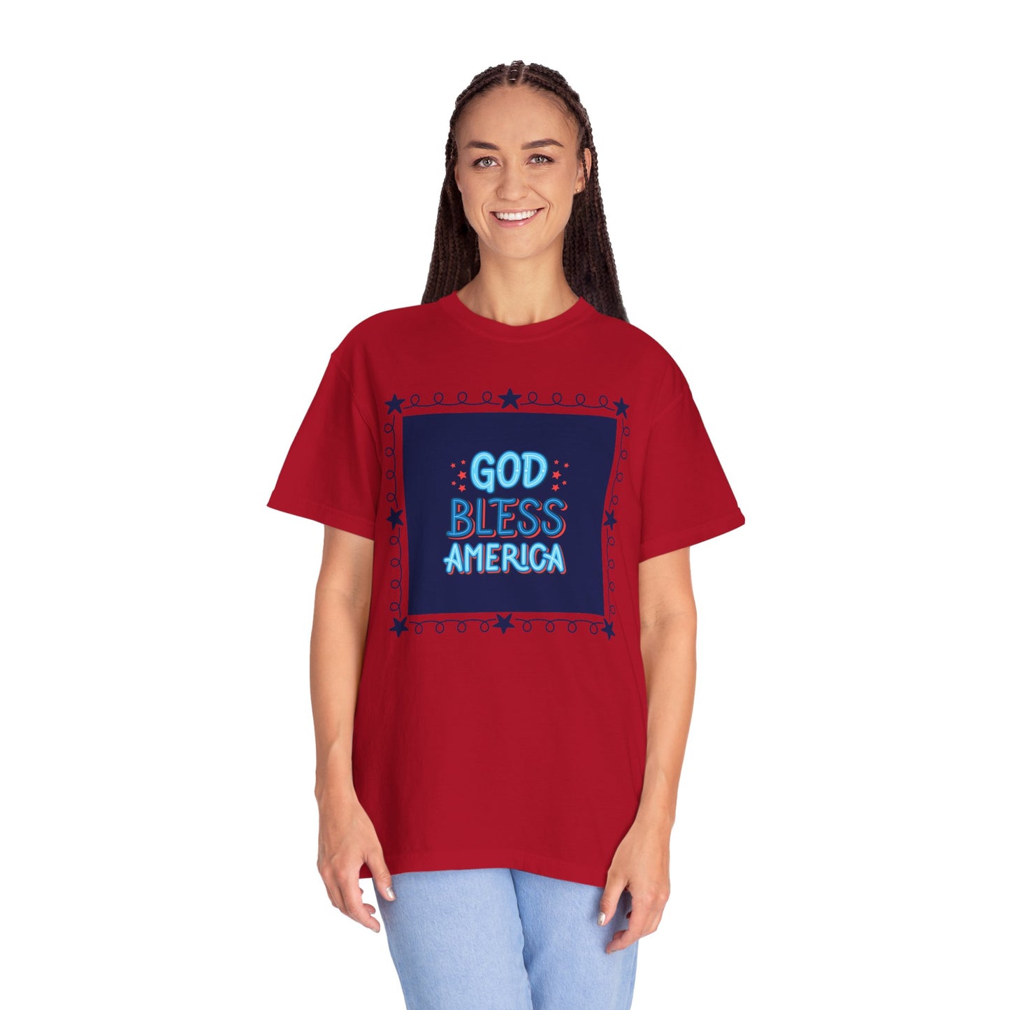 4th of July Unisex Garment-Dyed T-shirt