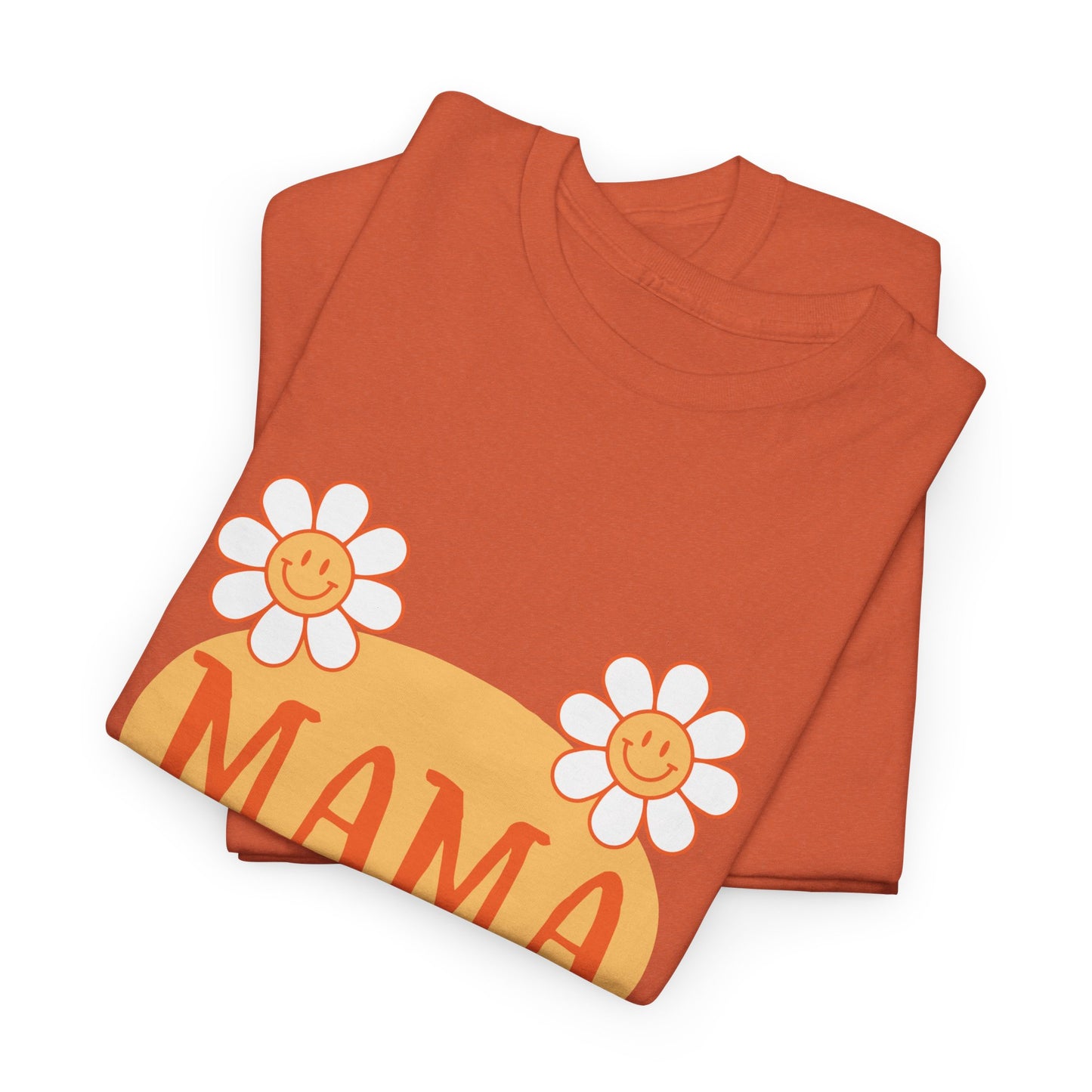 MAMA Retro Flowers Heavy Cotton Tee