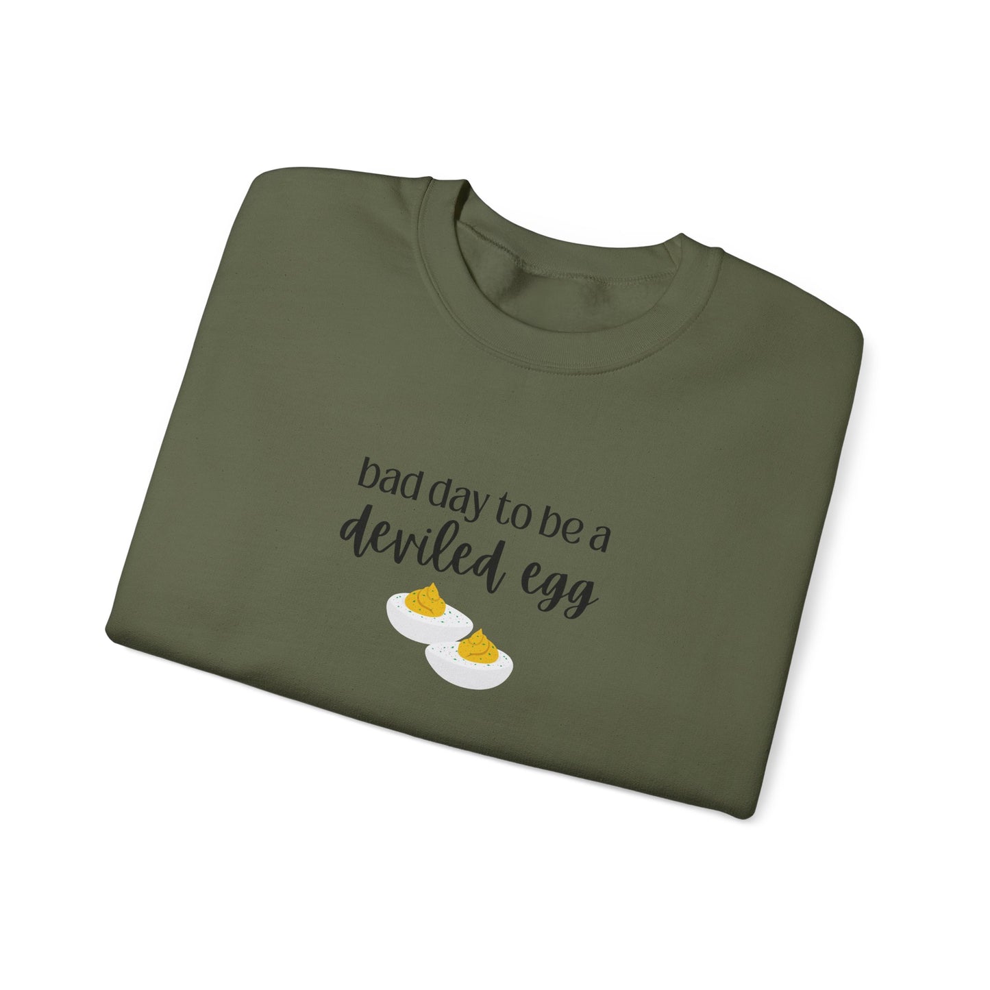 Bad Day to be a Deviled Egg Unisex Heavy Blend™ Crewneck Sweatshirt