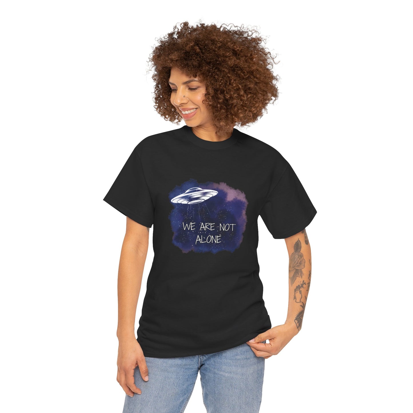 We are not alone Unisex Heavy Cotton Tee