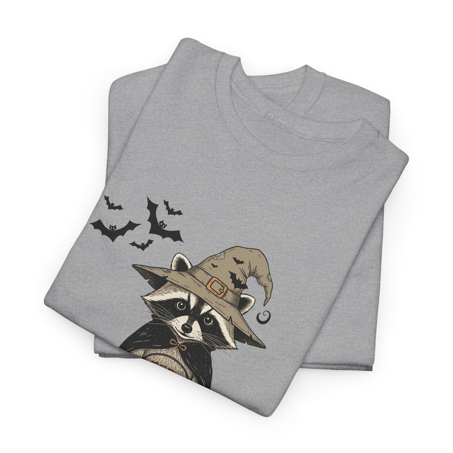 Halloween Raccoon Unisex Heavy Cotton Tee