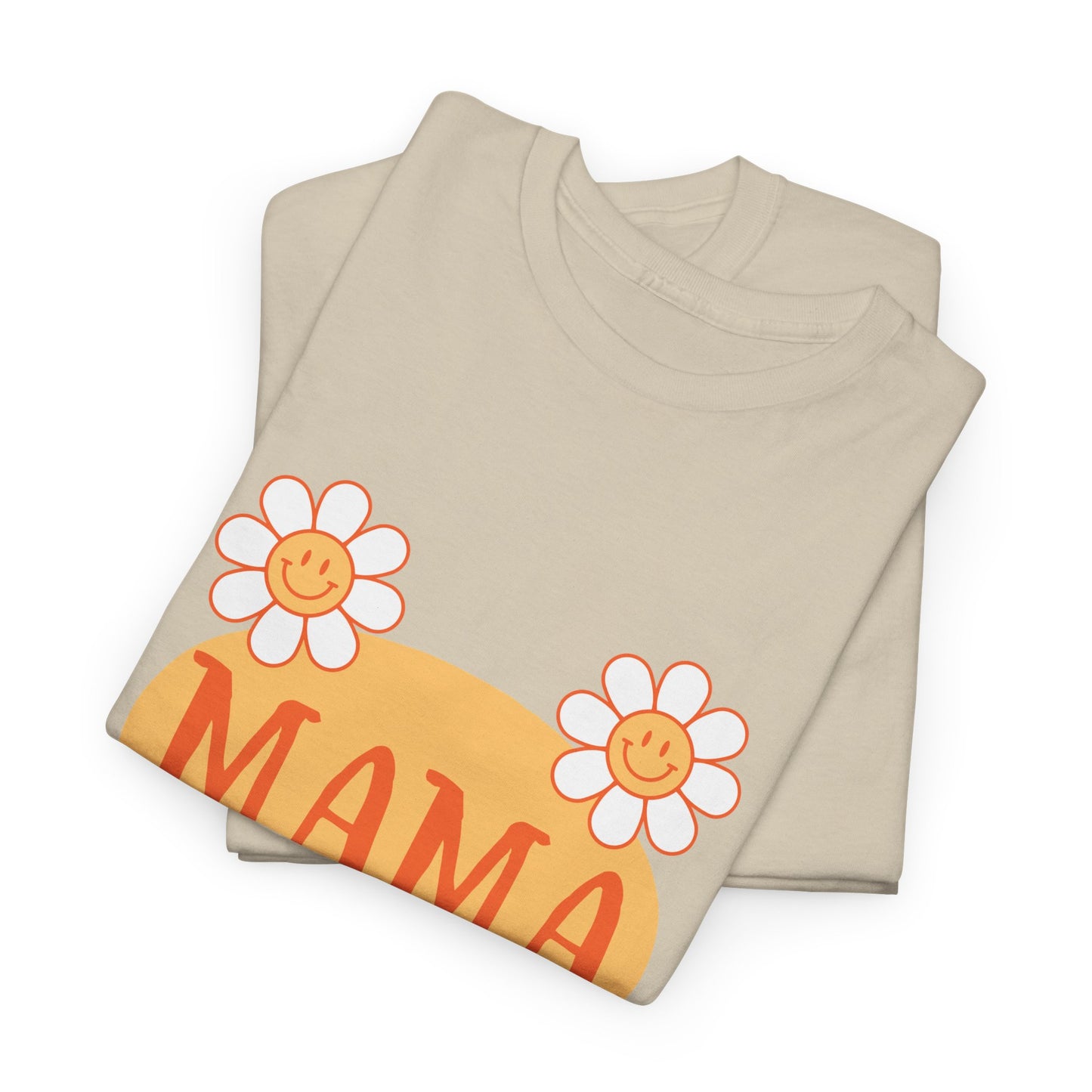 MAMA Retro Flowers Heavy Cotton Tee