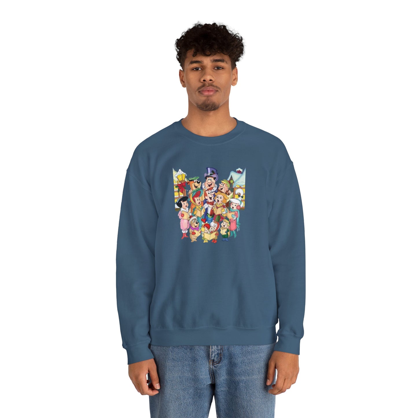 Vintage Cartoon Christmas Unisex Heavy Blend™ Crewneck Sweatshirt
