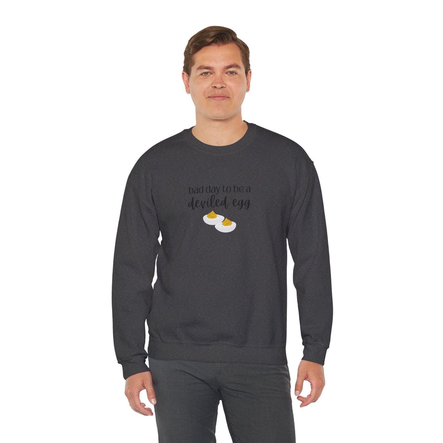 Bad Day to be a Deviled Egg Unisex Heavy Blend™ Crewneck Sweatshirt