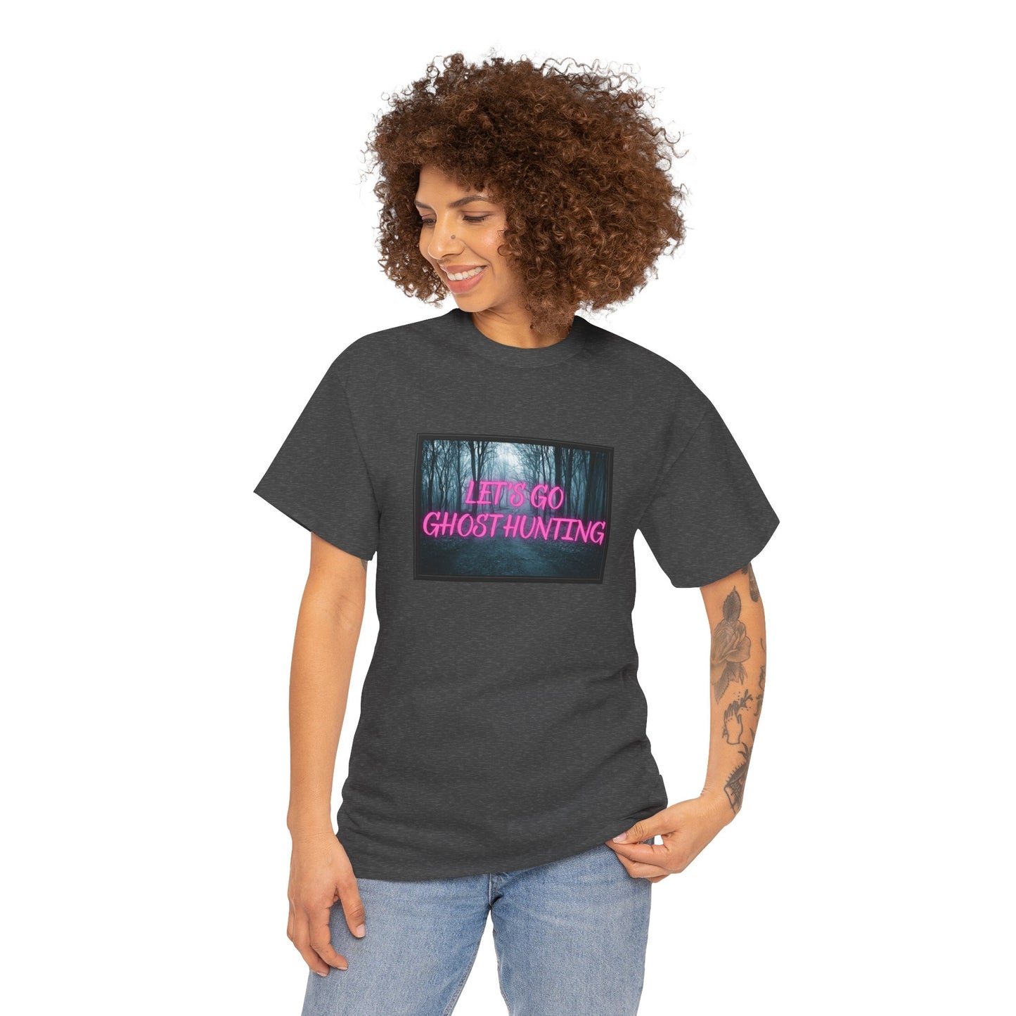 Let's Go Ghost Hunting Unisex Heavy Cotton Tee