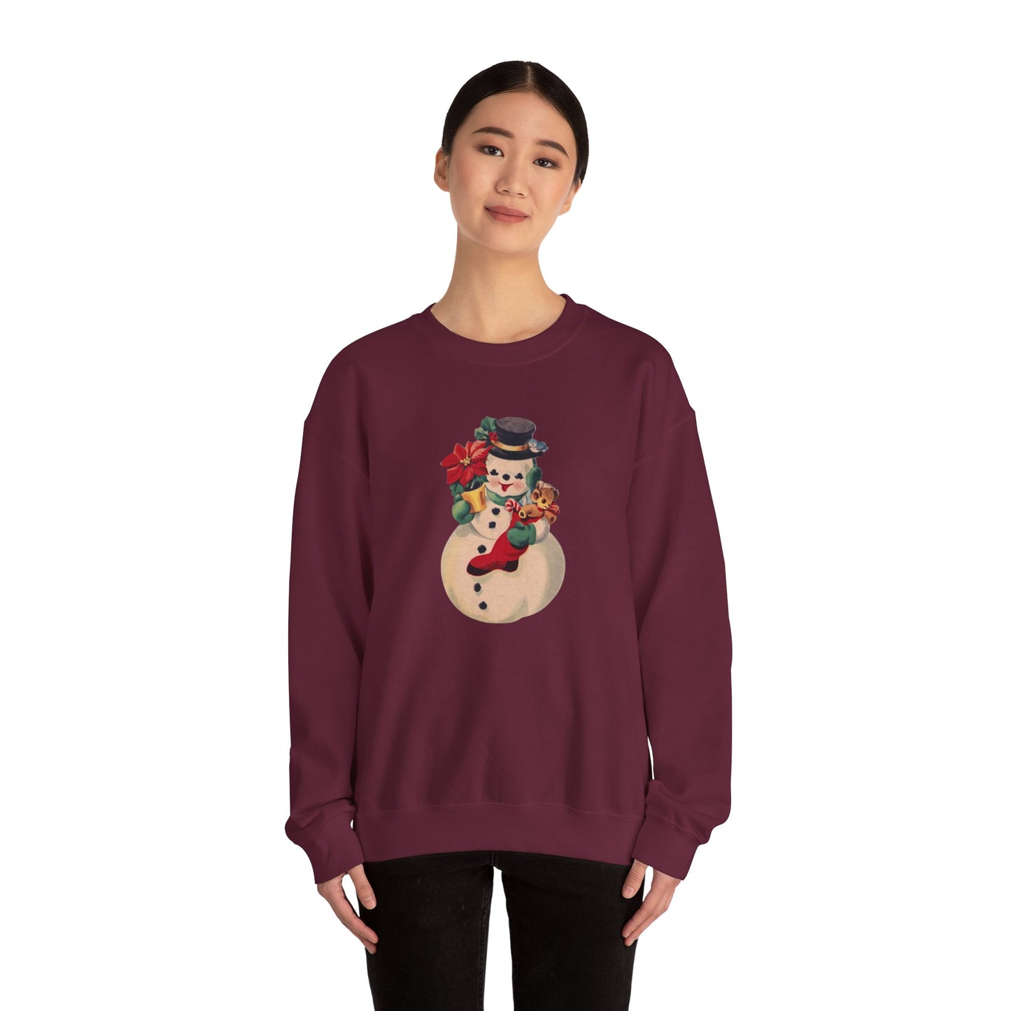 Vintage Snowman Unisex Heavy Blend™ Crewneck Sweatshirt