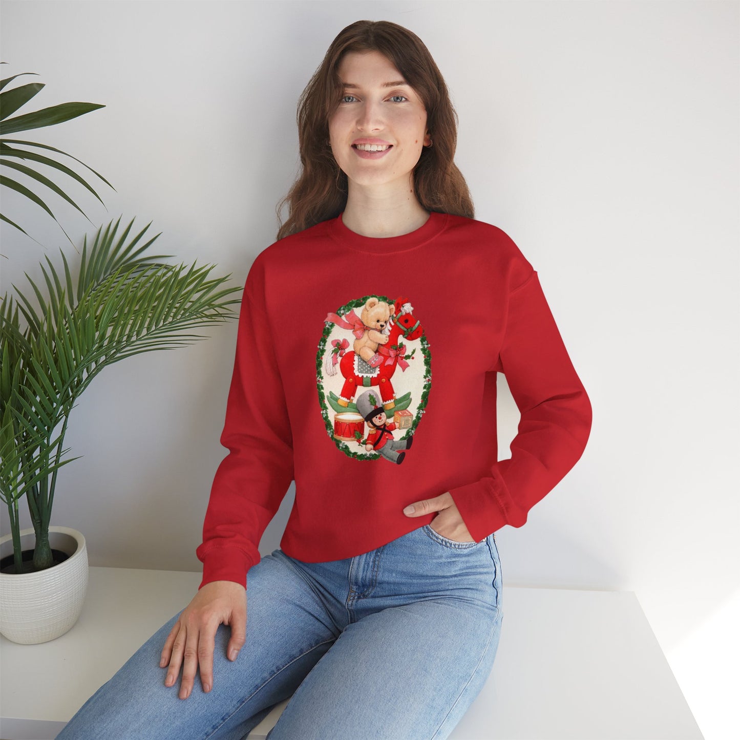 Vintage Christmas Toys Unisex Heavy Blend™ Crewneck Sweatshirt