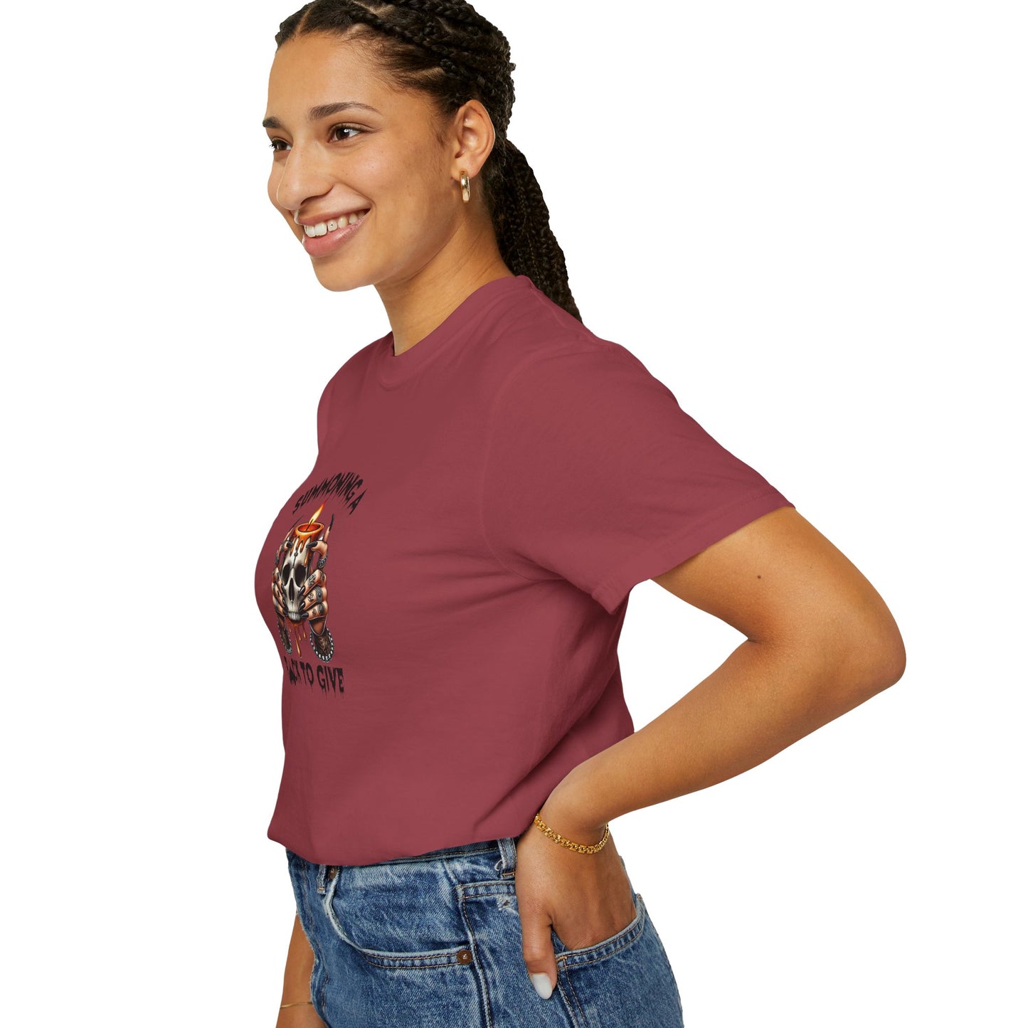 Summoning a F To Give Unisex Garment-Dyed T-shirt