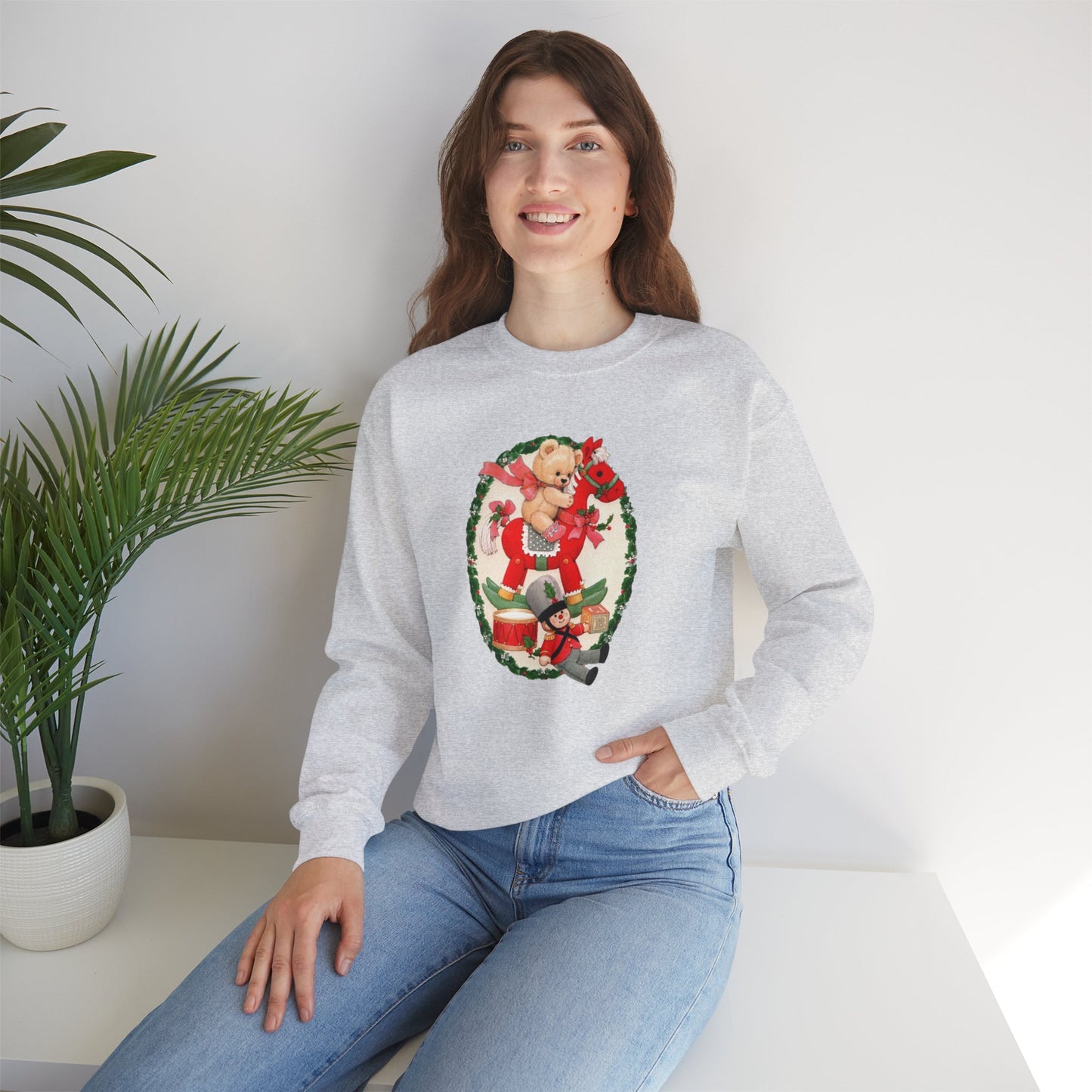 Vintage Christmas Toys Unisex Heavy Blend™ Crewneck Sweatshirt